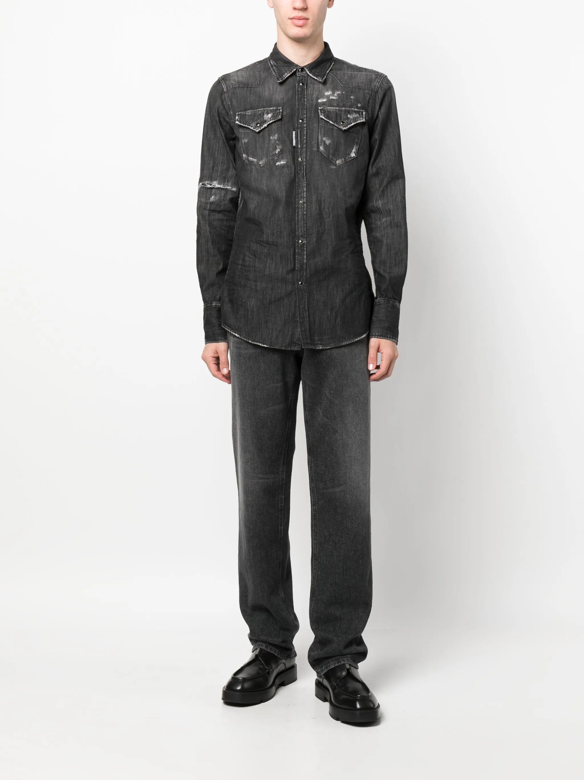 long-sleeve denim shirt