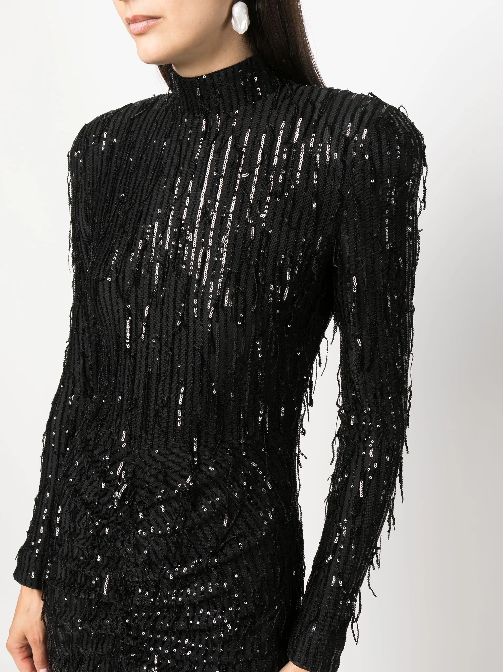 sequin-embellished tulle minidress