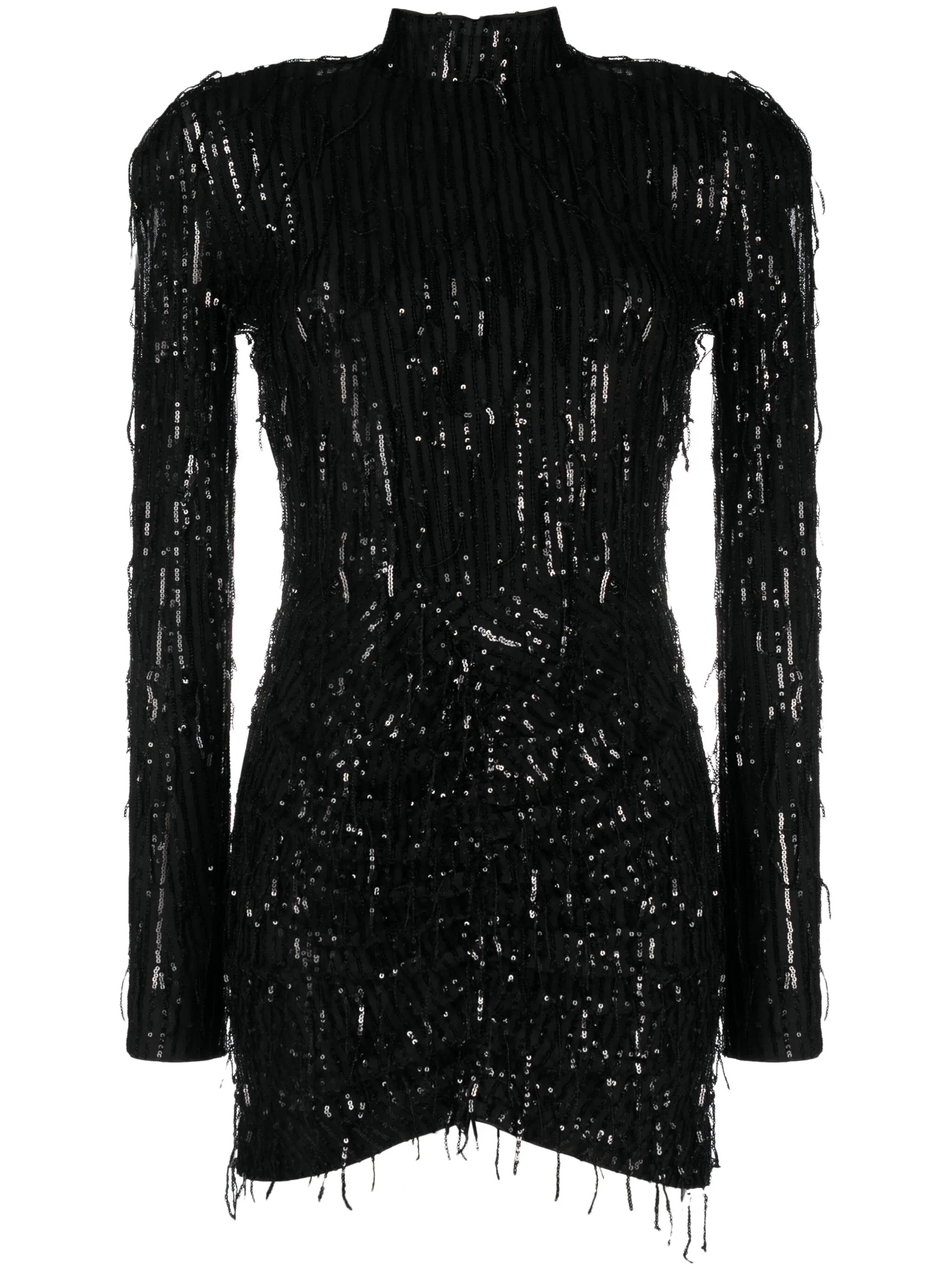 sequin-embellished tulle minidress