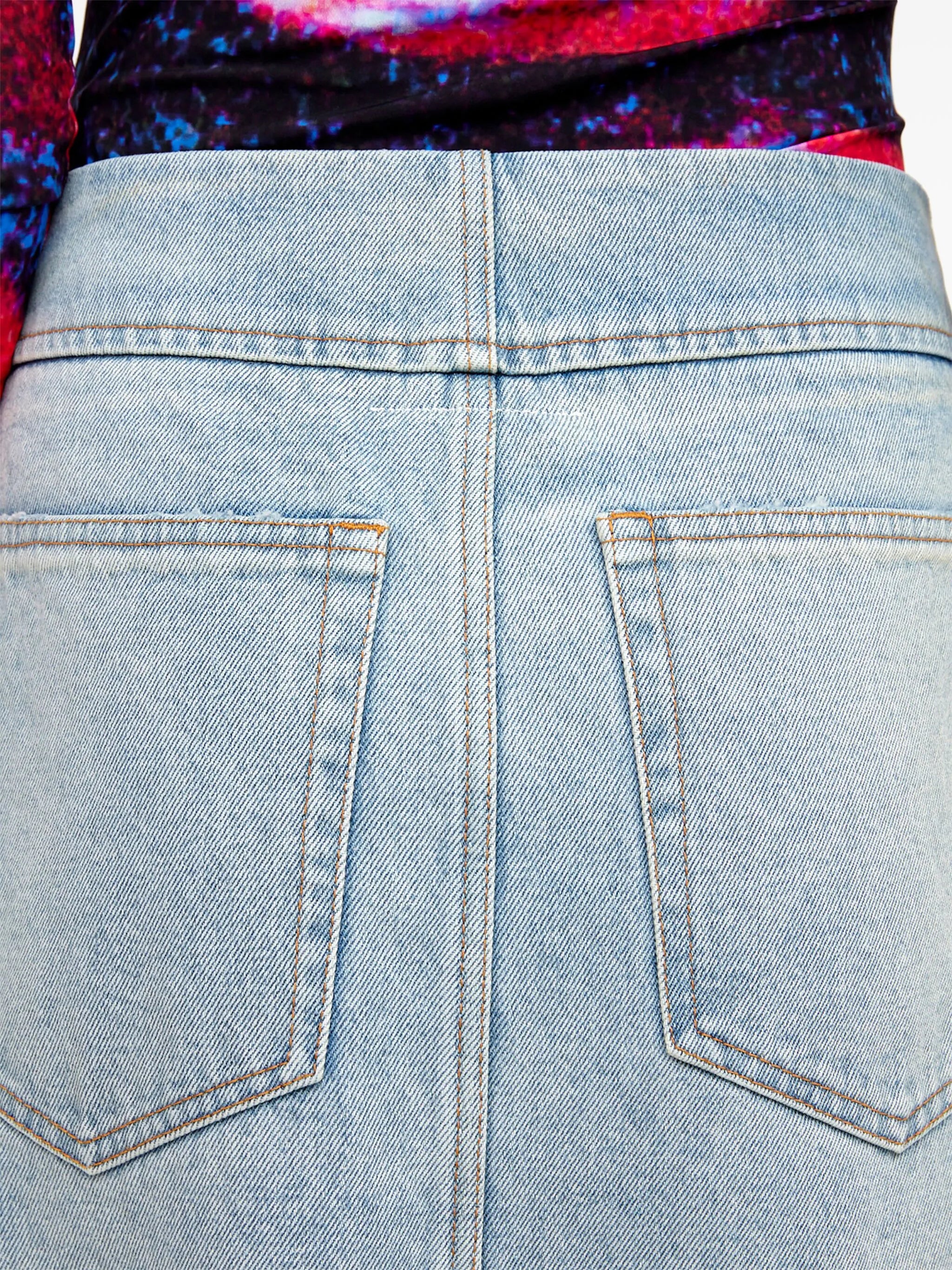 maxi denim skirt