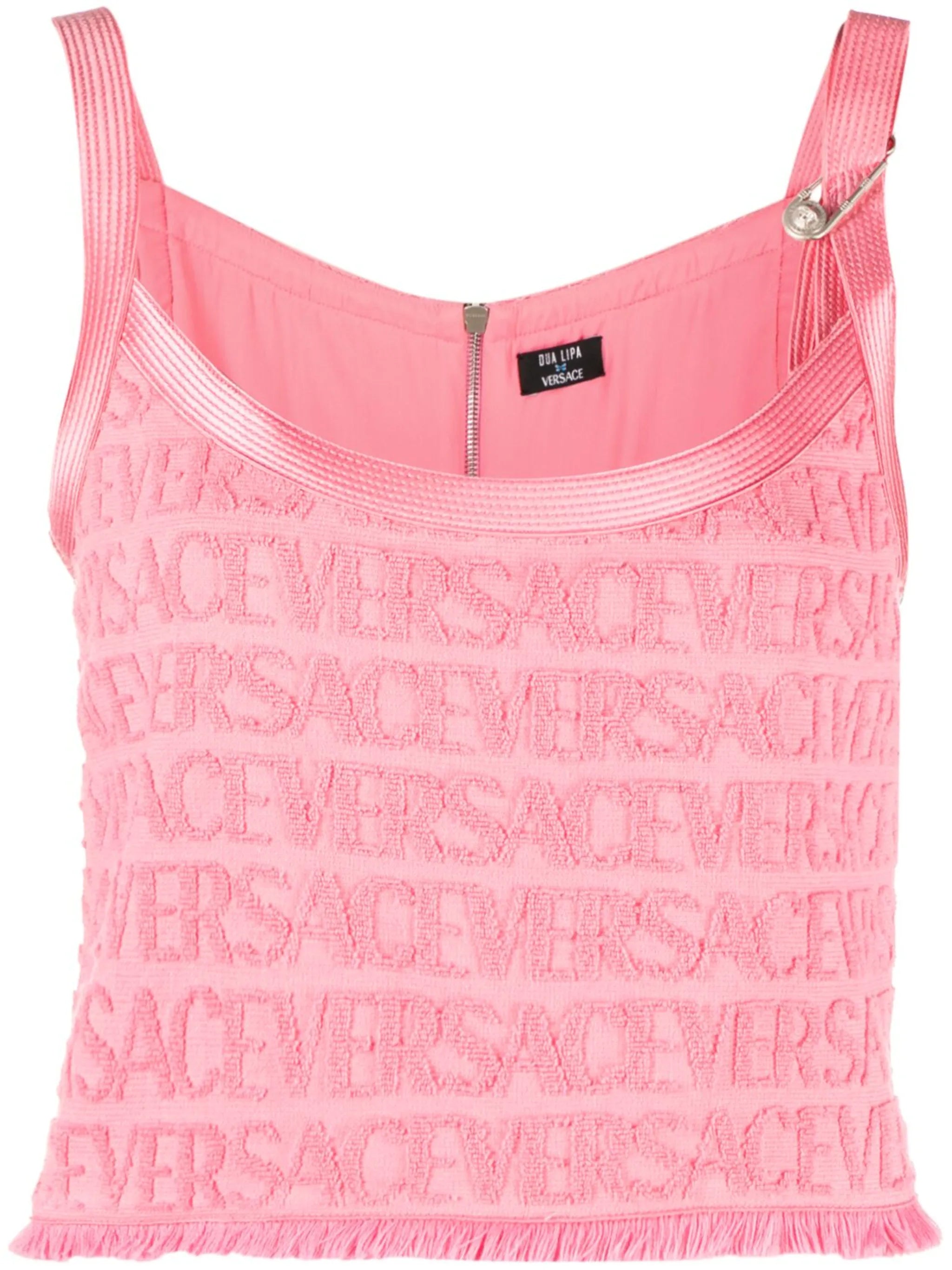 Versace Allover safety-pin top