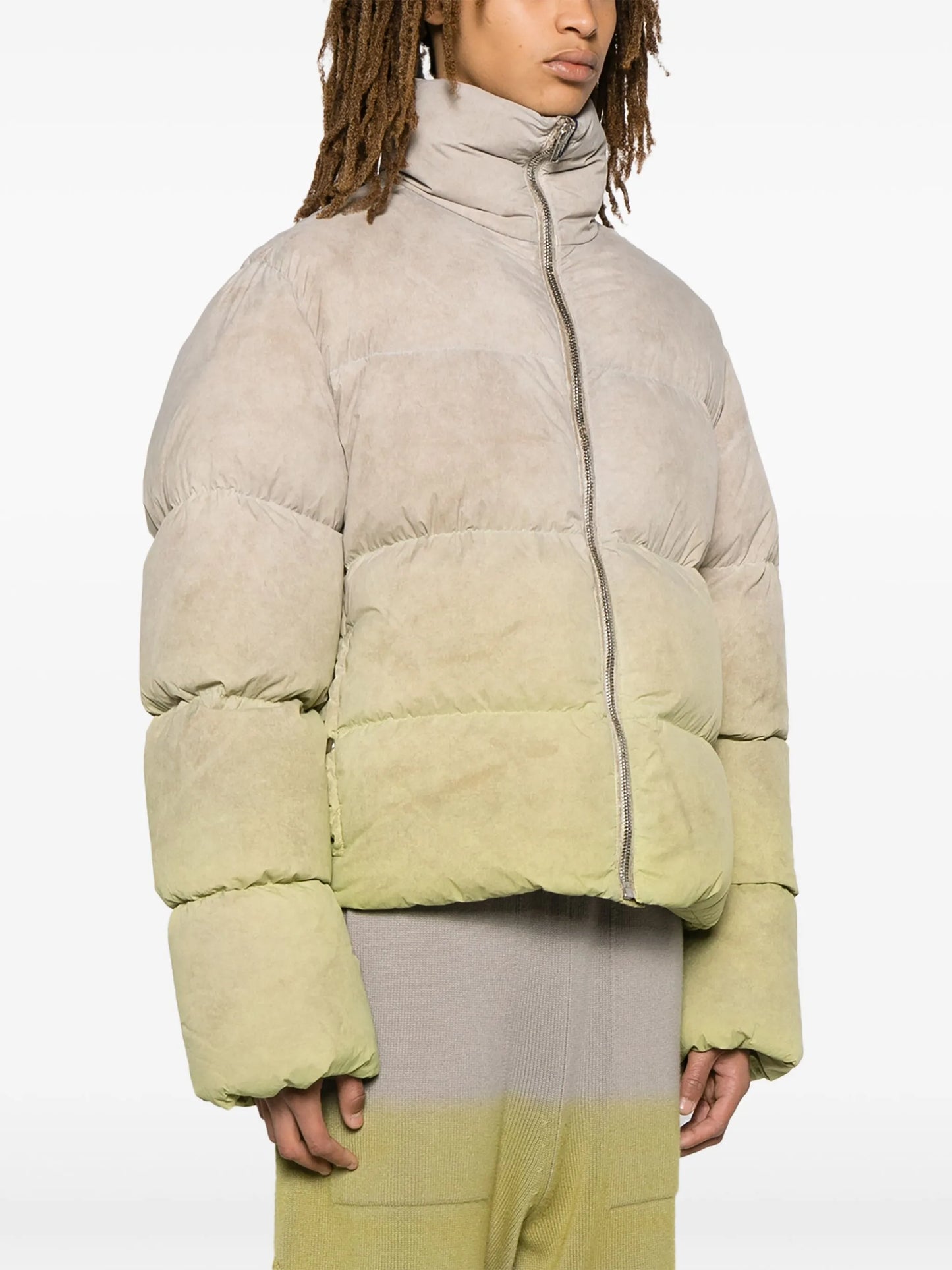 Cyclopic ombré puffer jacket