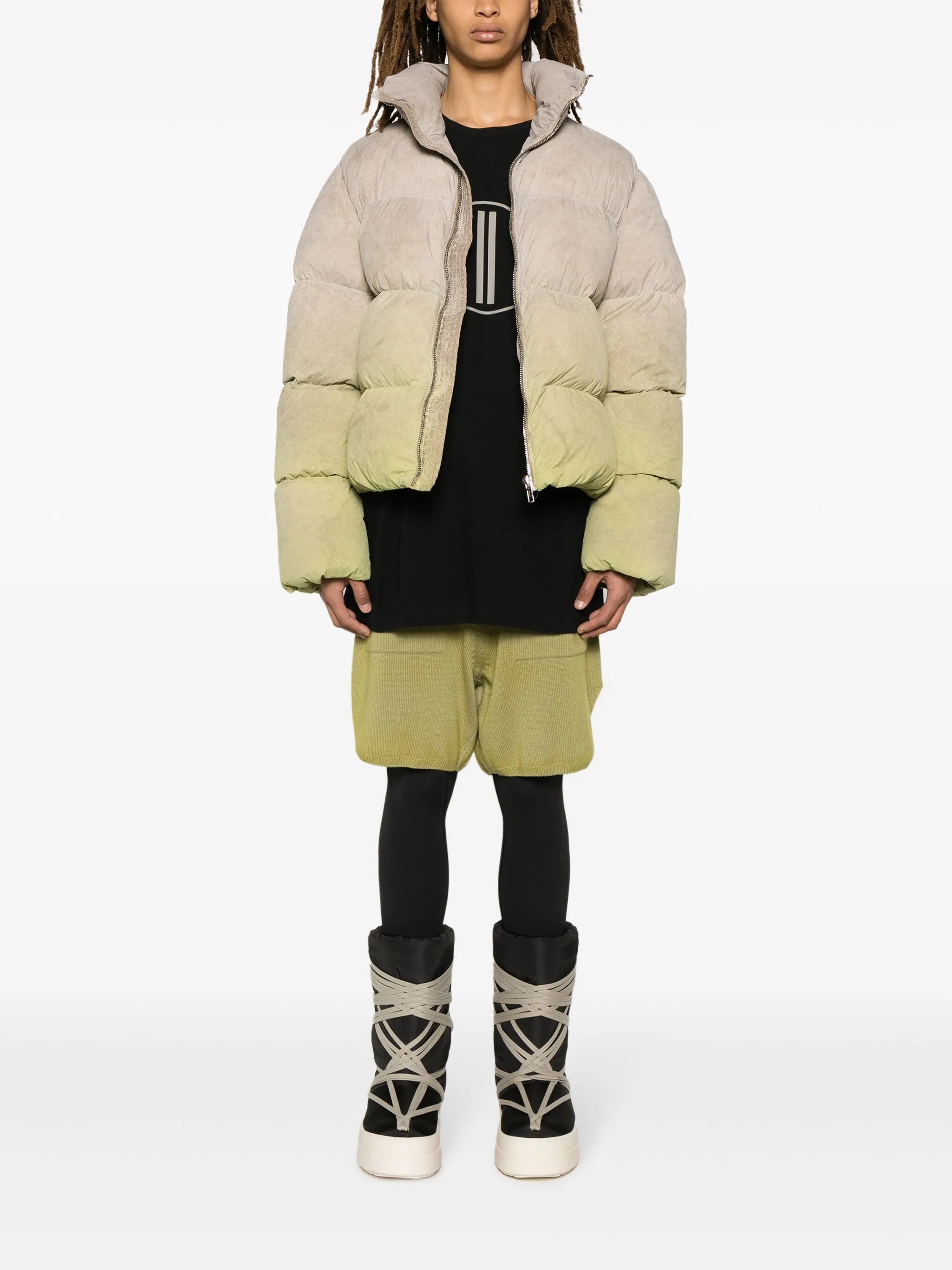Cyclopic ombré puffer jacket