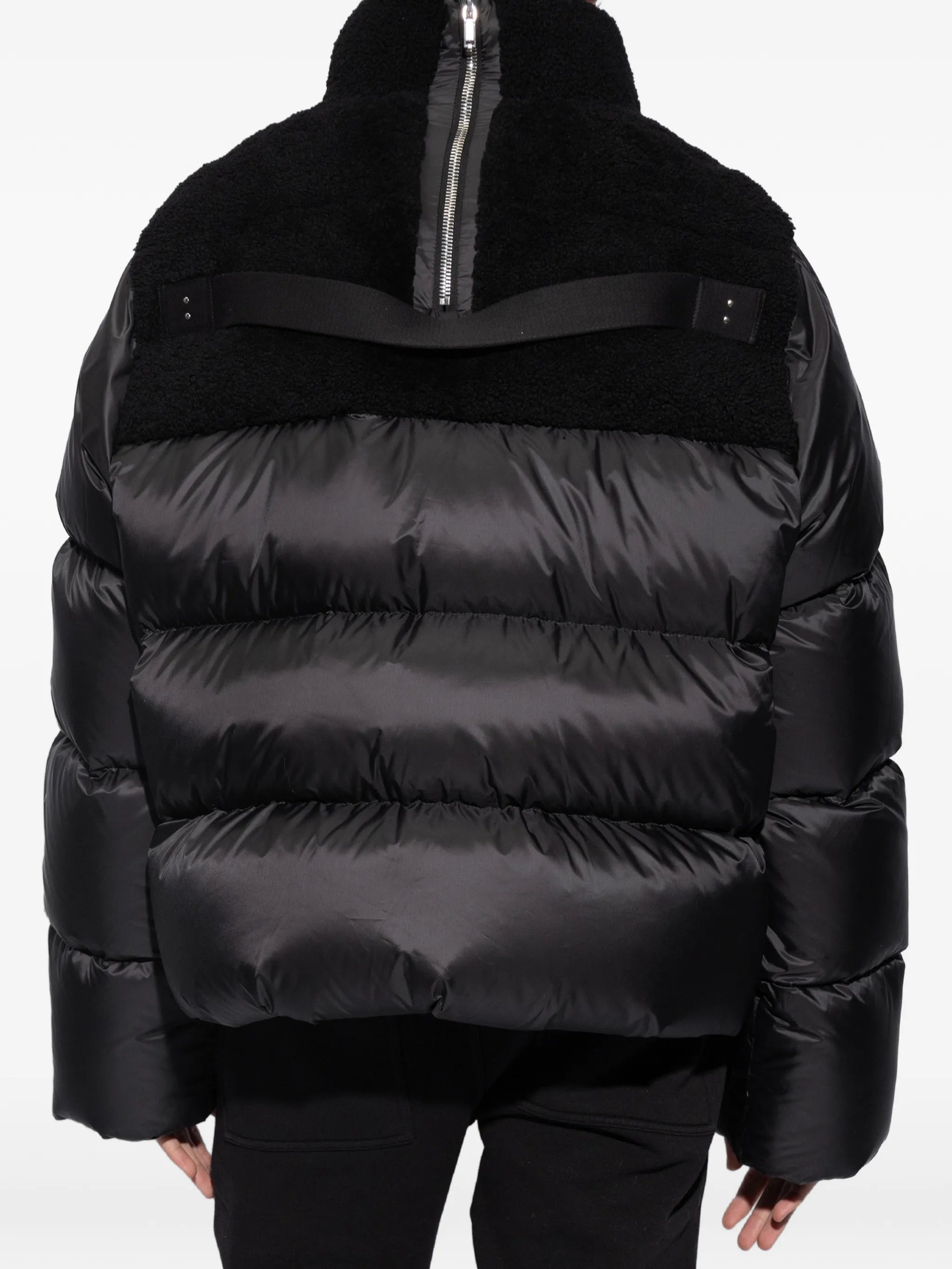 Cyclopic shearling-trim padded jacket