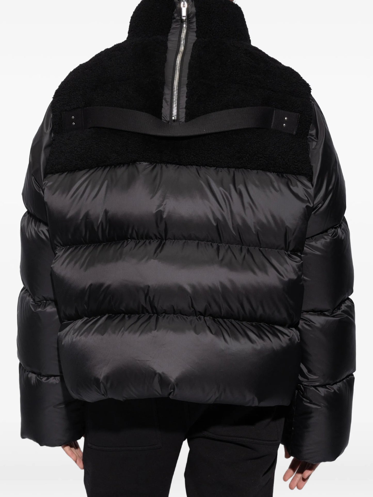 Cyclopic shearling-trim padded jacket