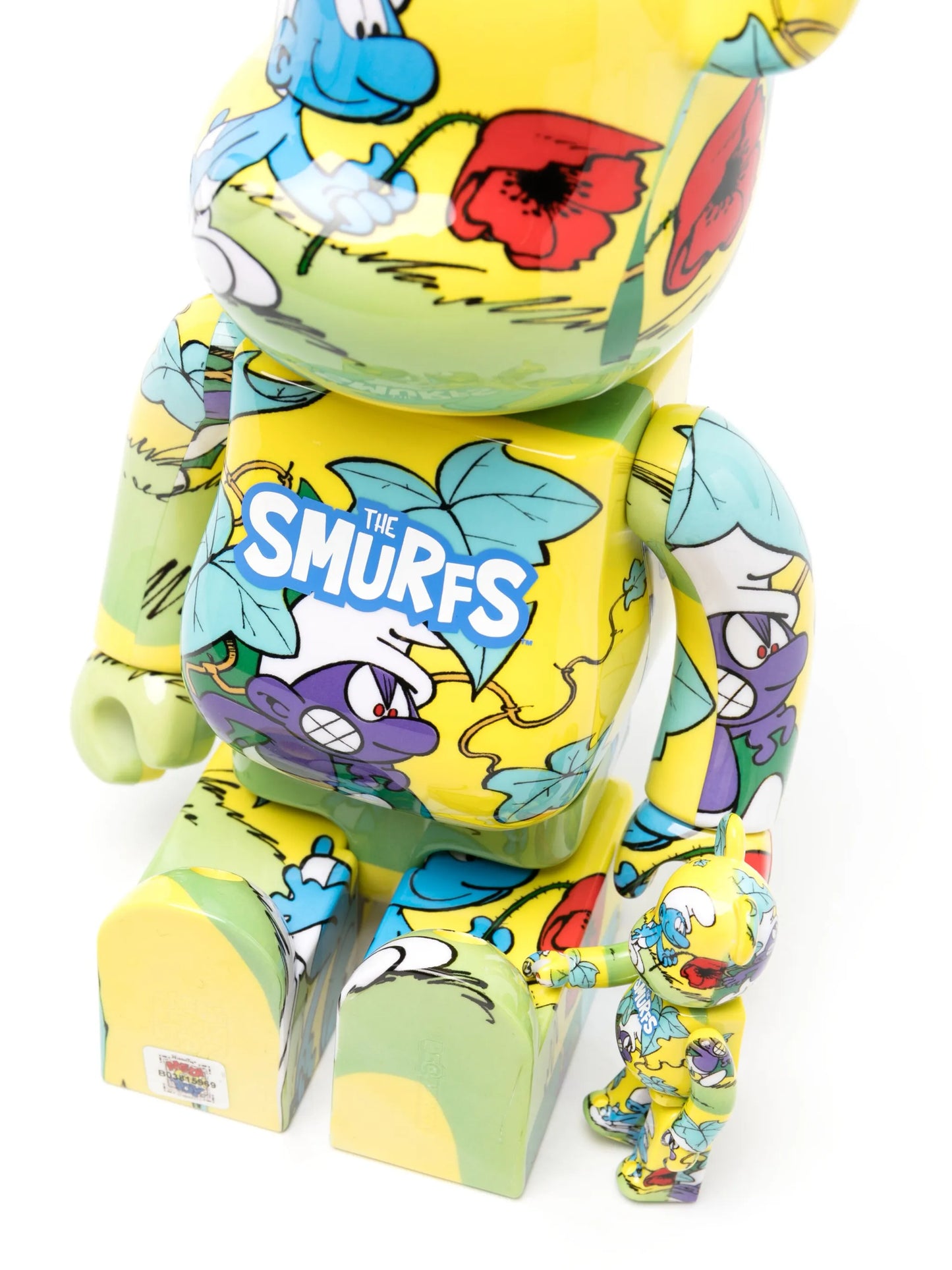 x The Smurfs BE@RBRICK 100% + 400% figure set
