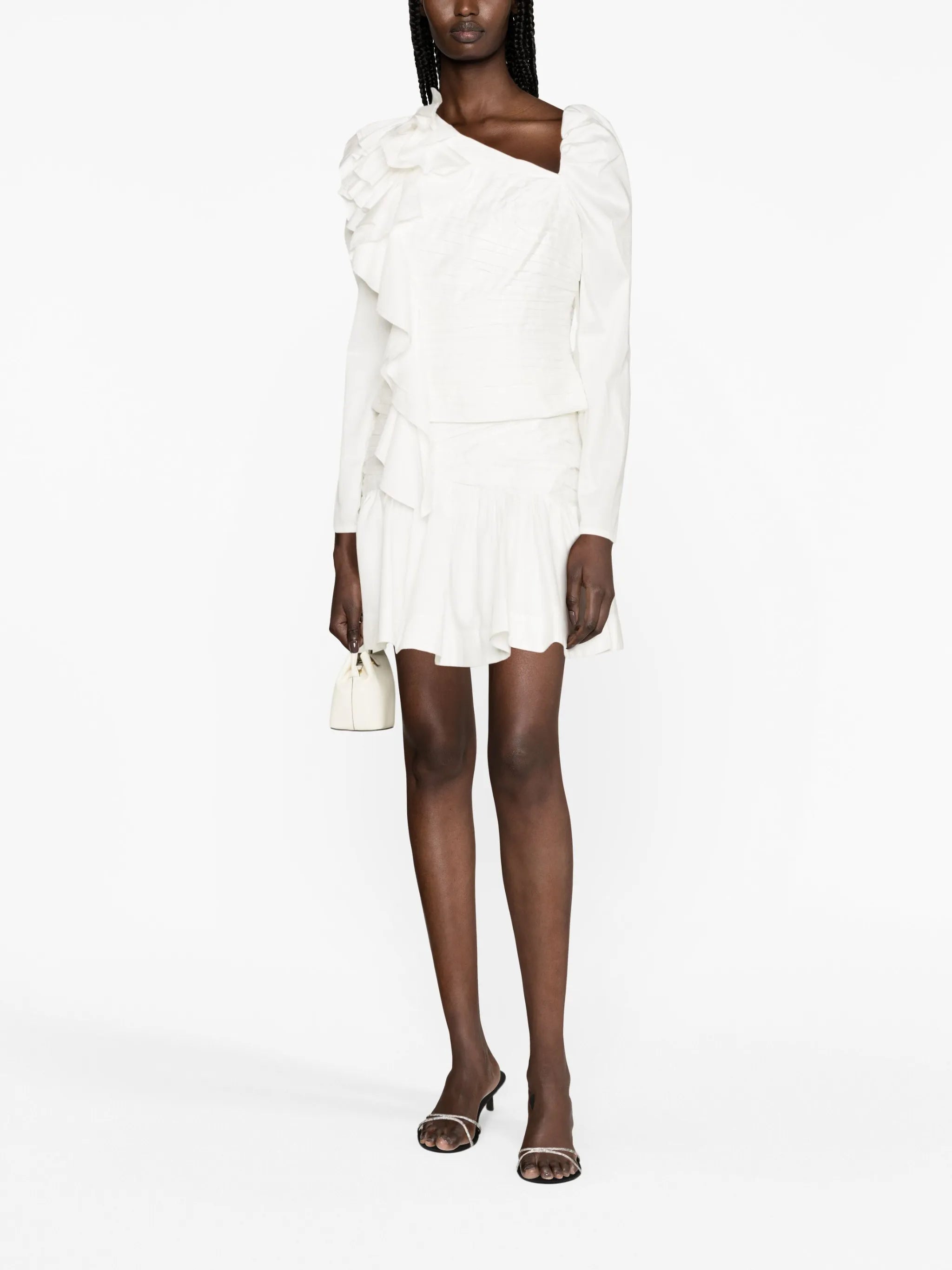Adelia ruffled cotton blouse