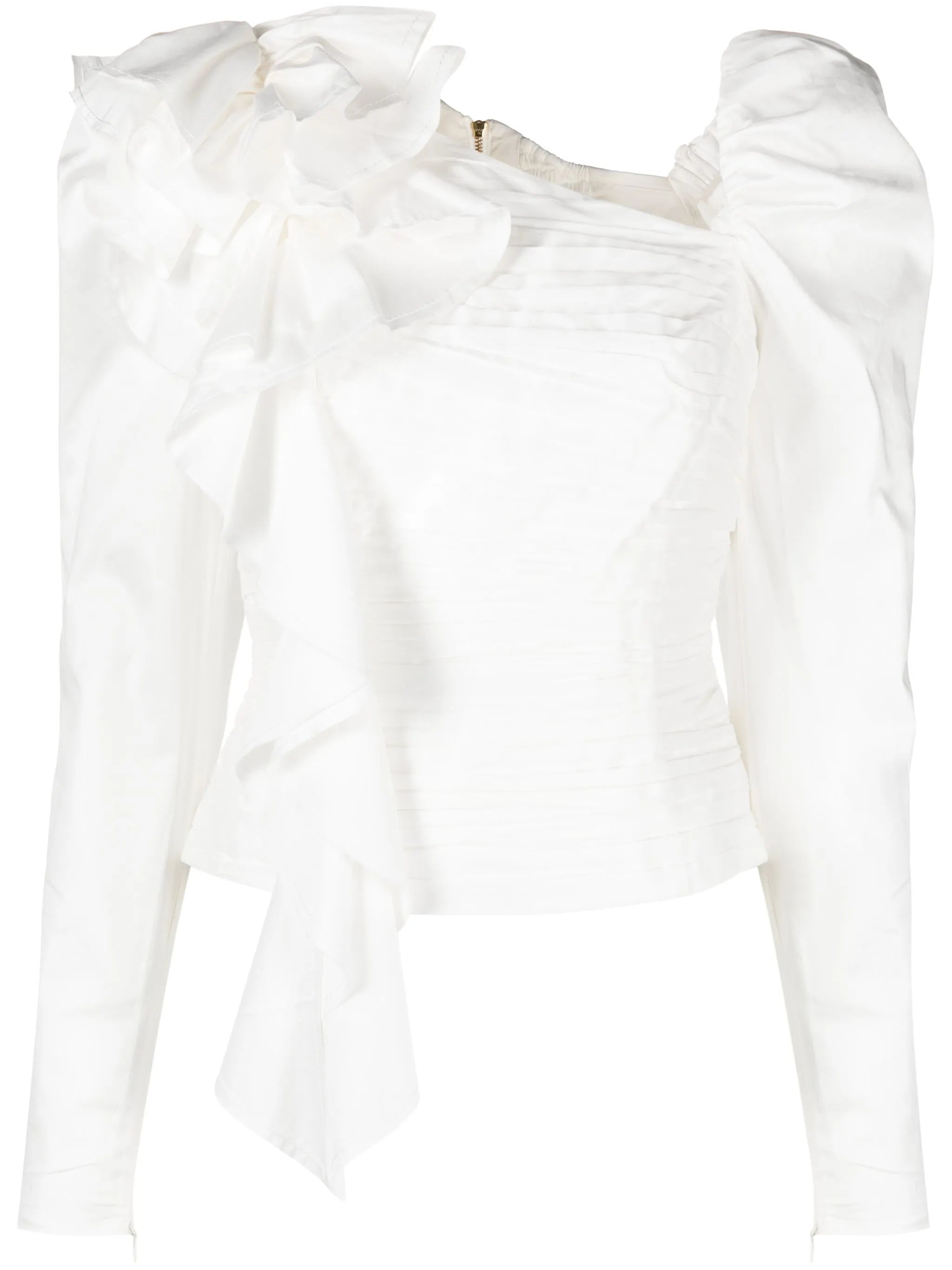 Adelia ruffled cotton blouse