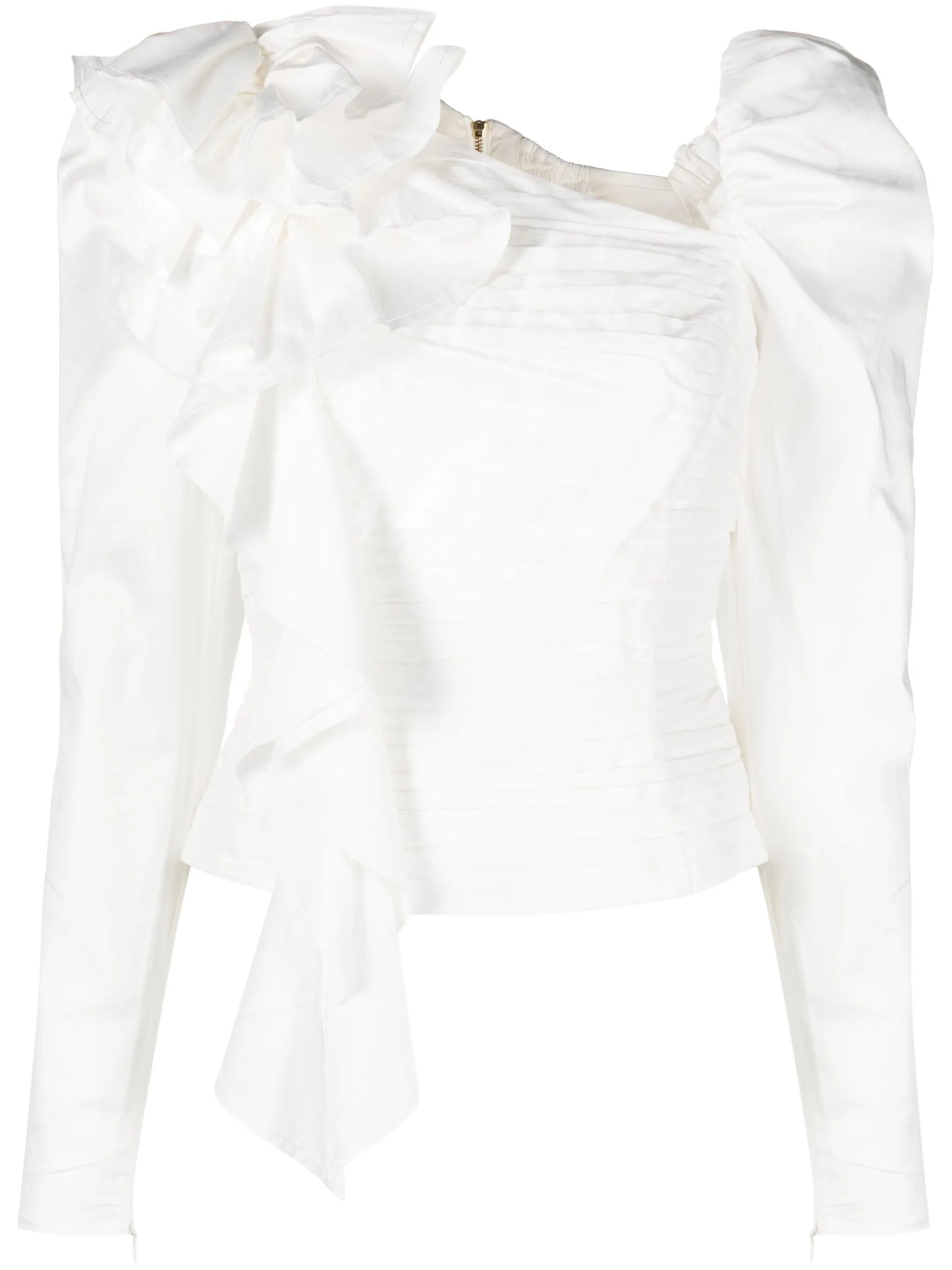 Adelia ruffled cotton blouse