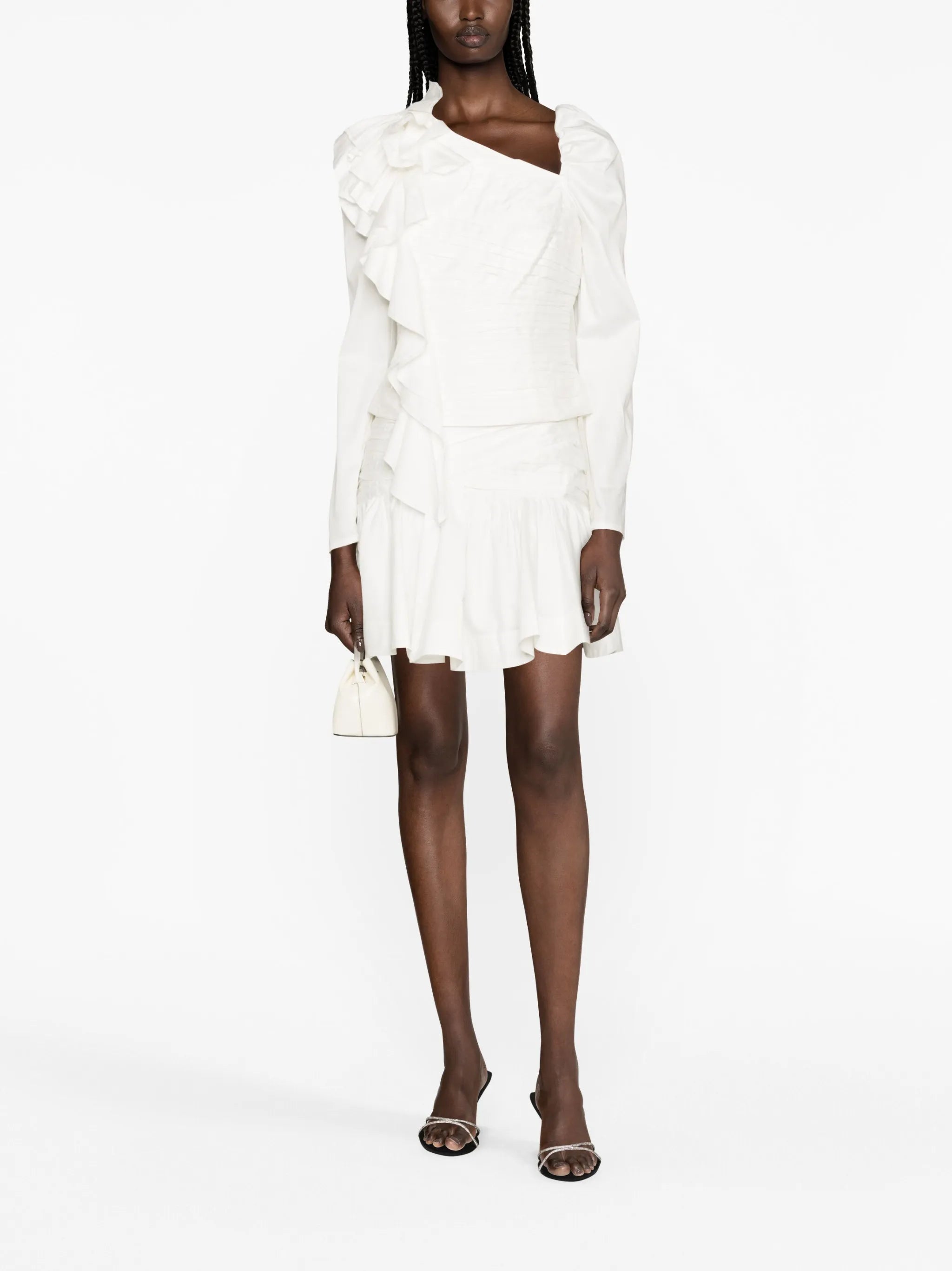 Carrie ruched mini skirt