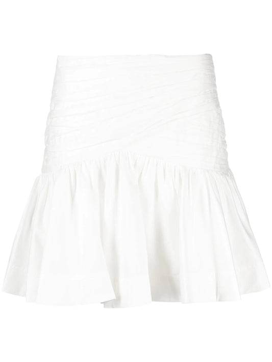 Carrie ruched mini skirt