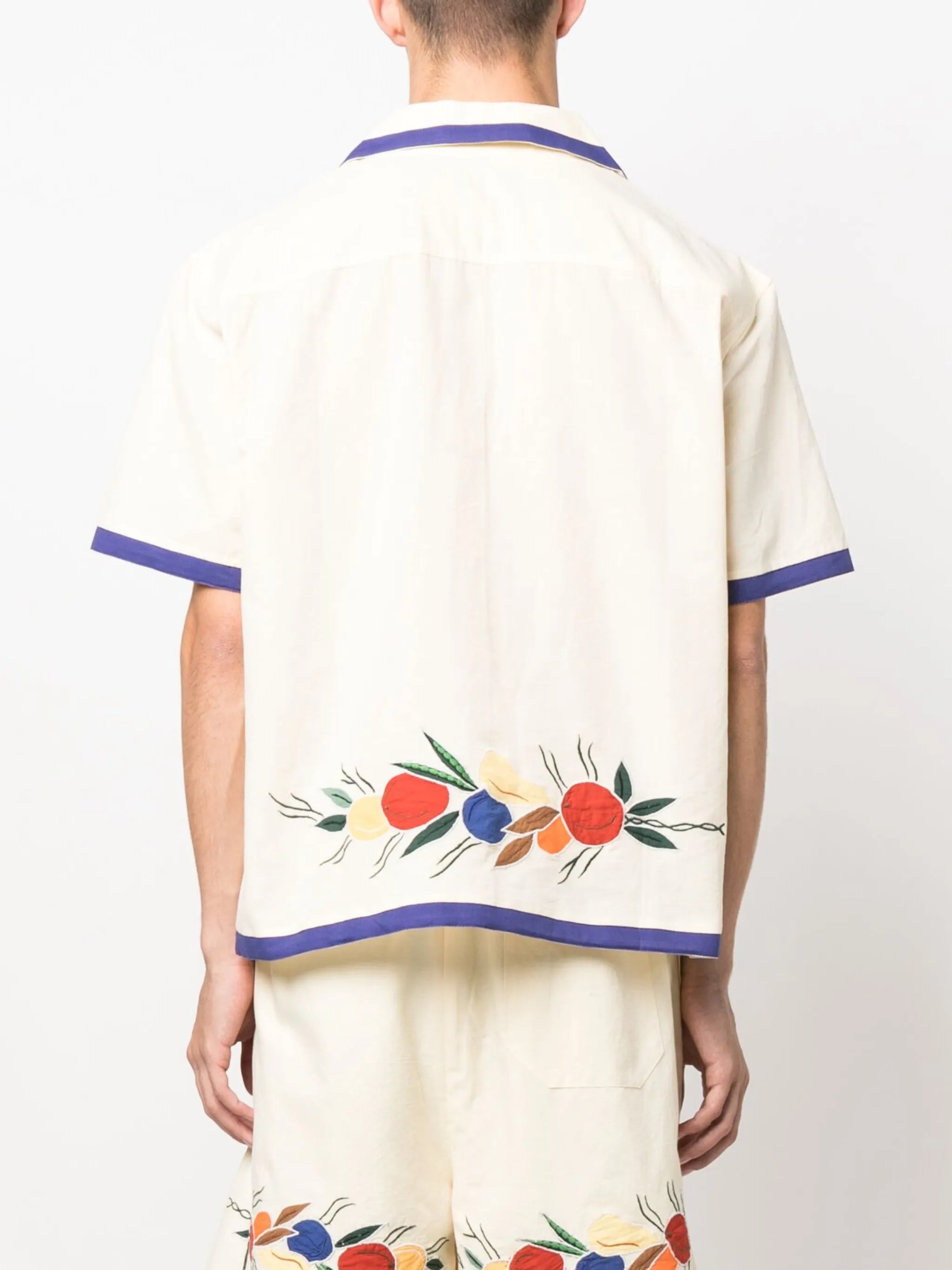 Fruit Bunch linen-cotton shirt