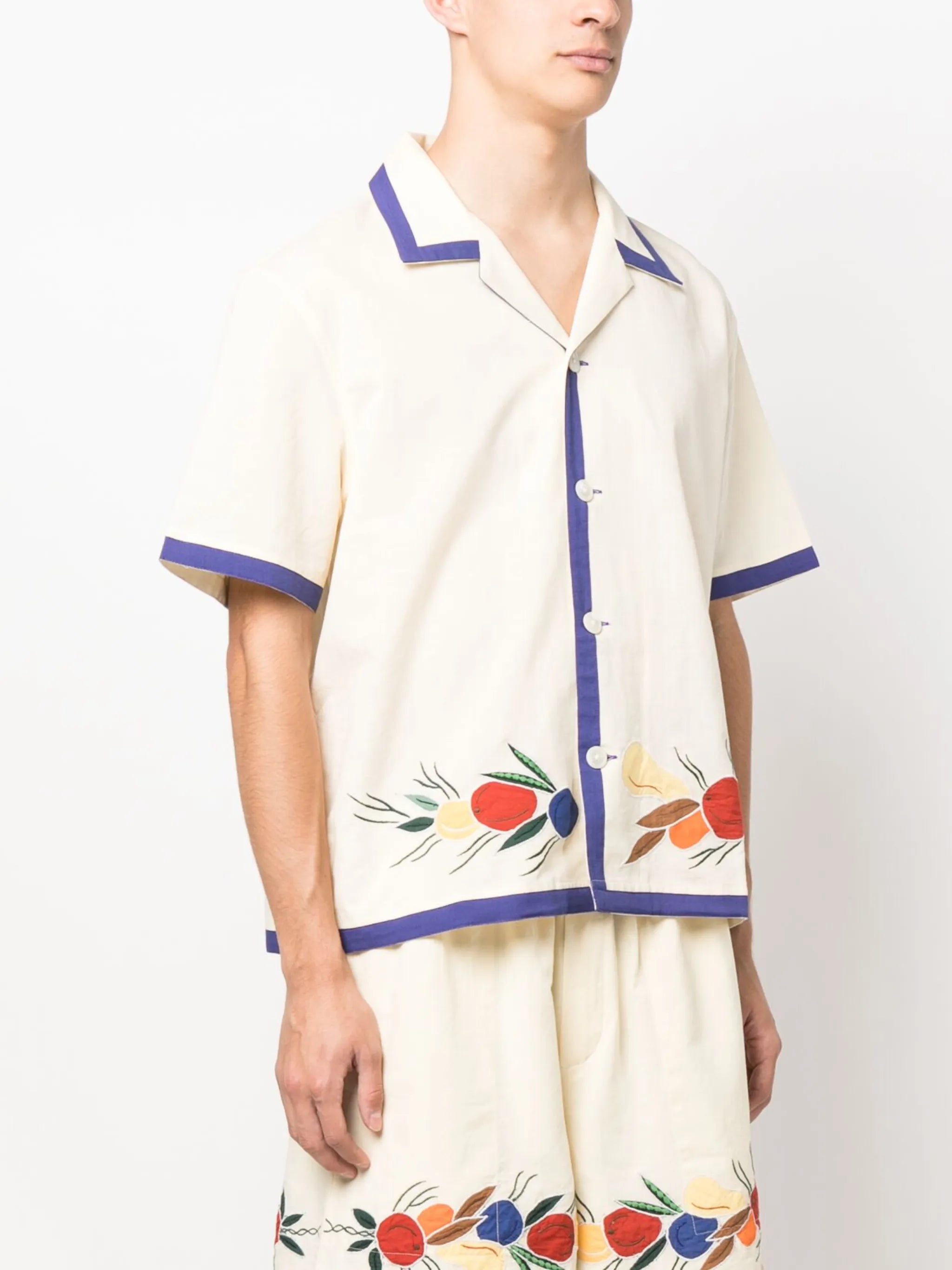 Fruit Bunch linen-cotton shirt