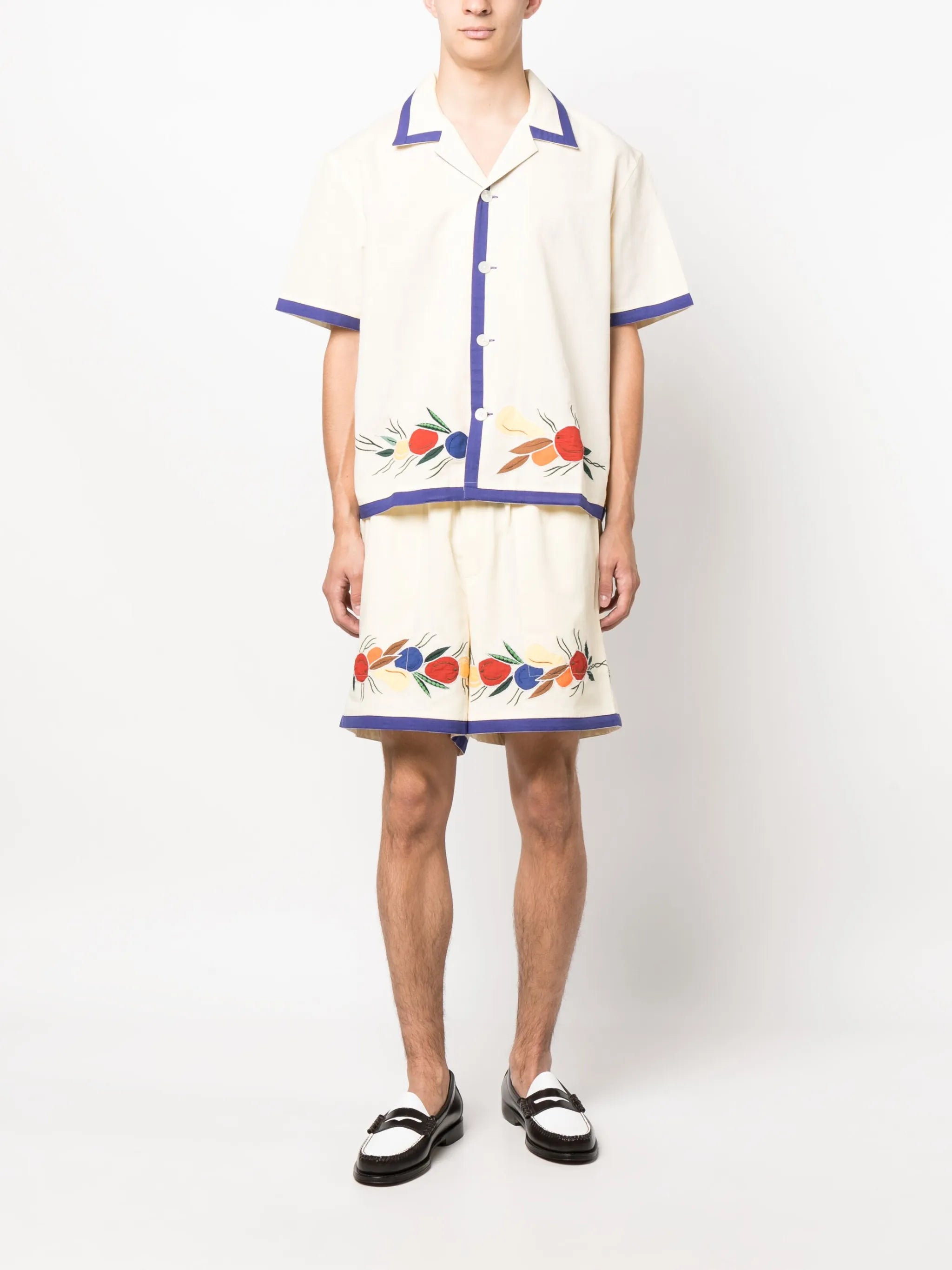 Fruit Bunch linen-cotton shirt