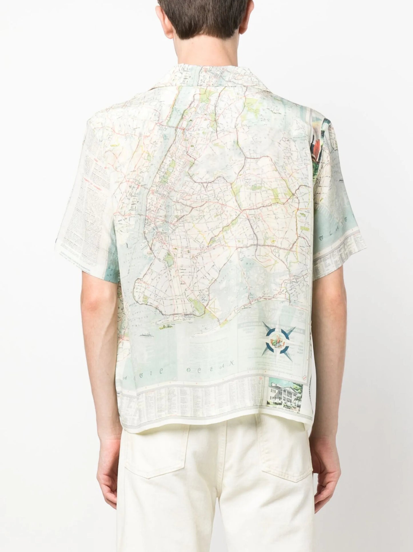 graphic-print silk shirt