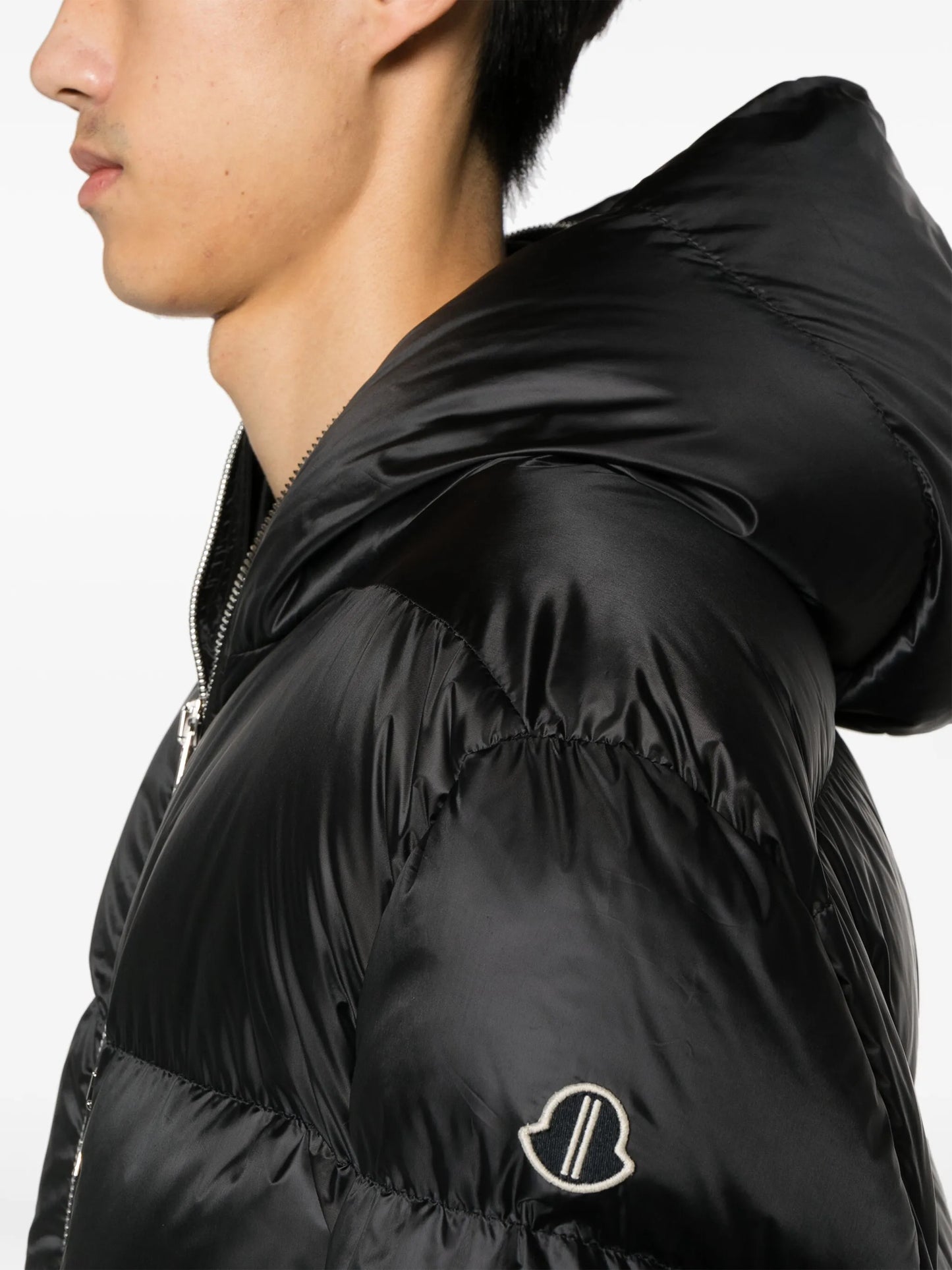 quilted hooded coat