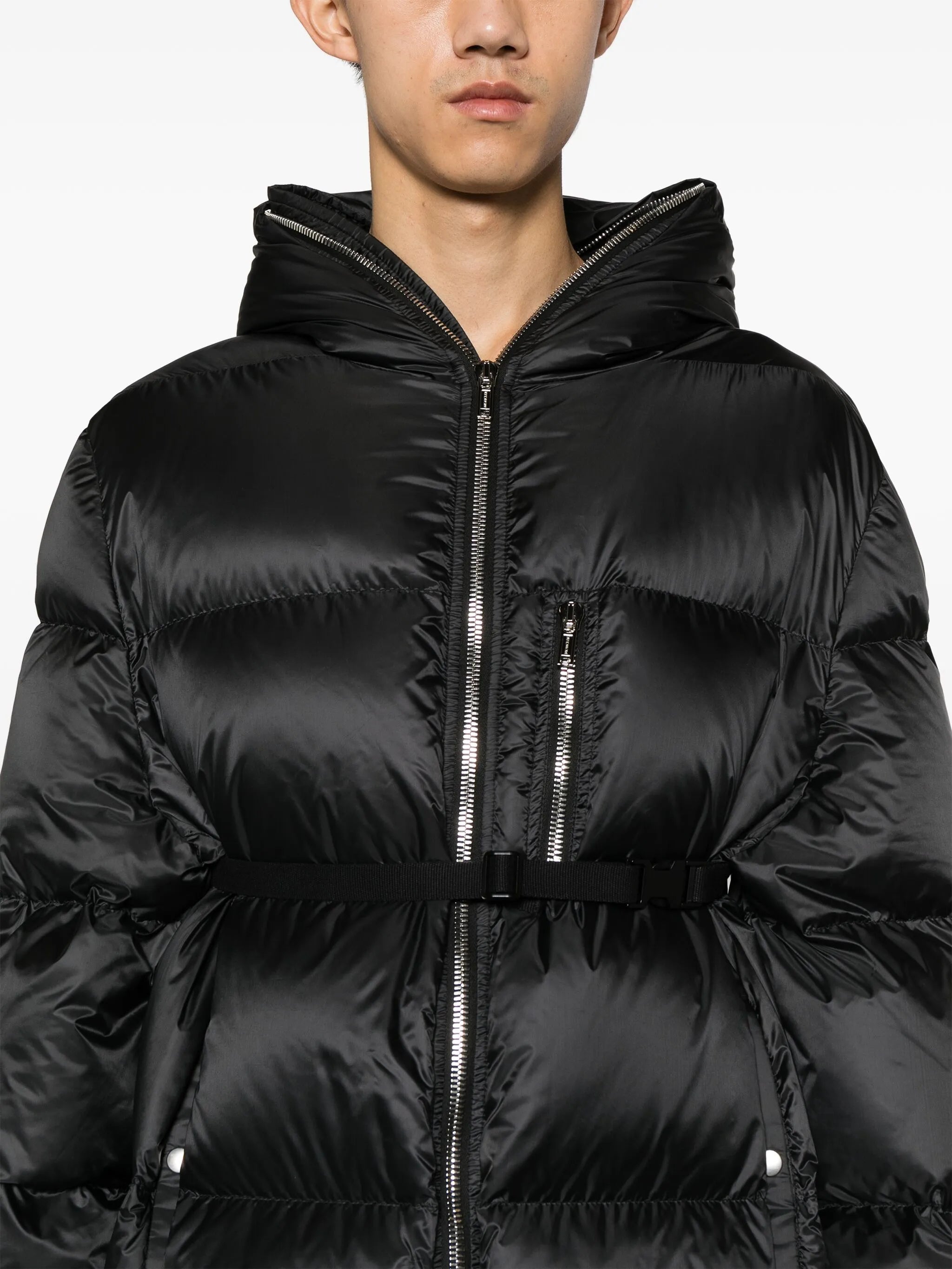 quilted hooded coat