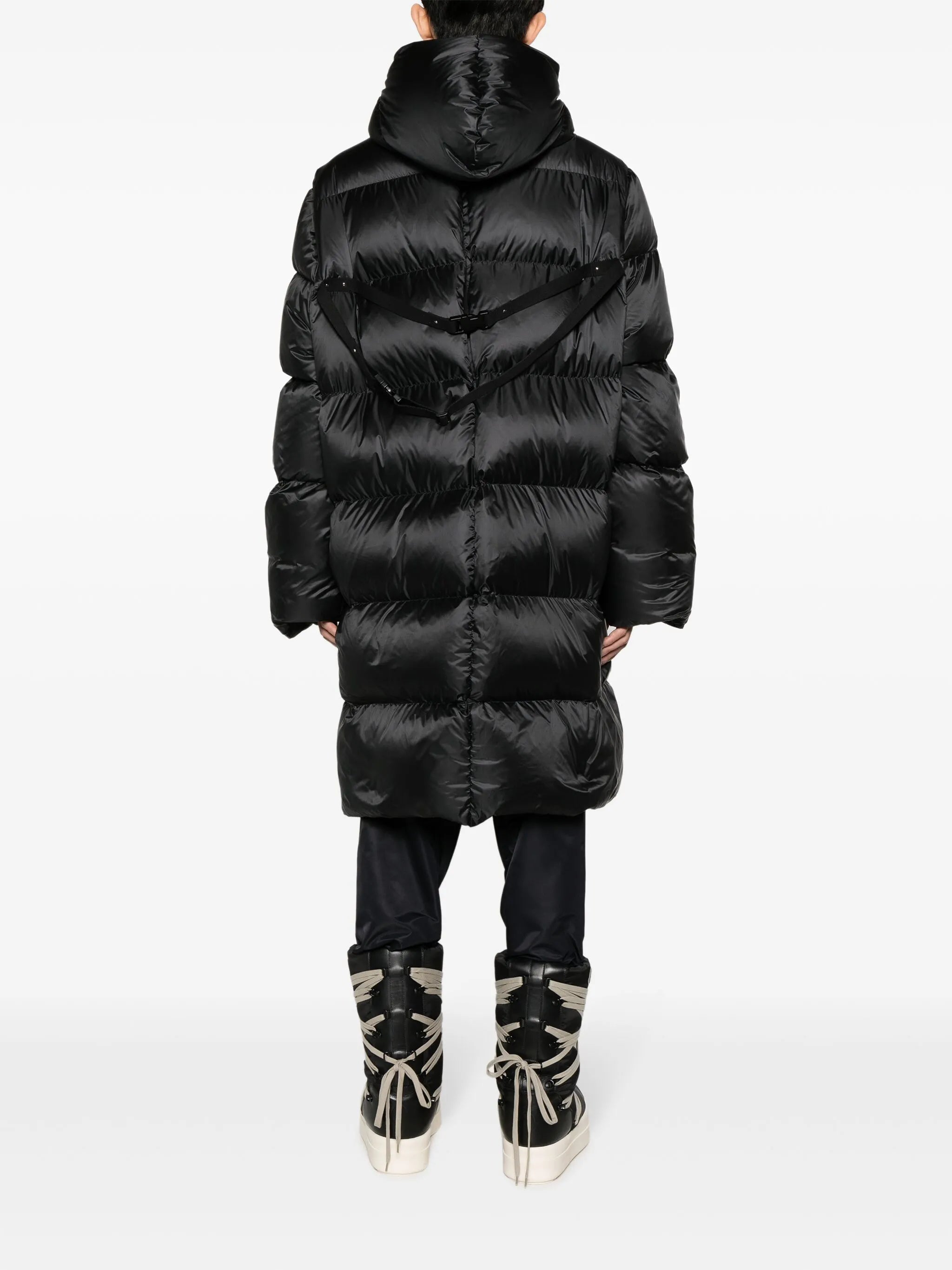 quilted hooded coat