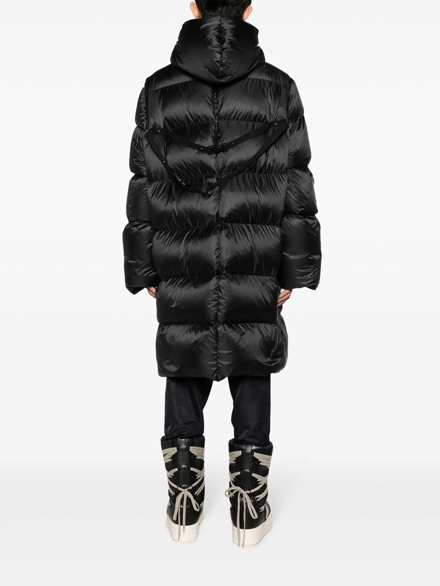 quilted hooded coat