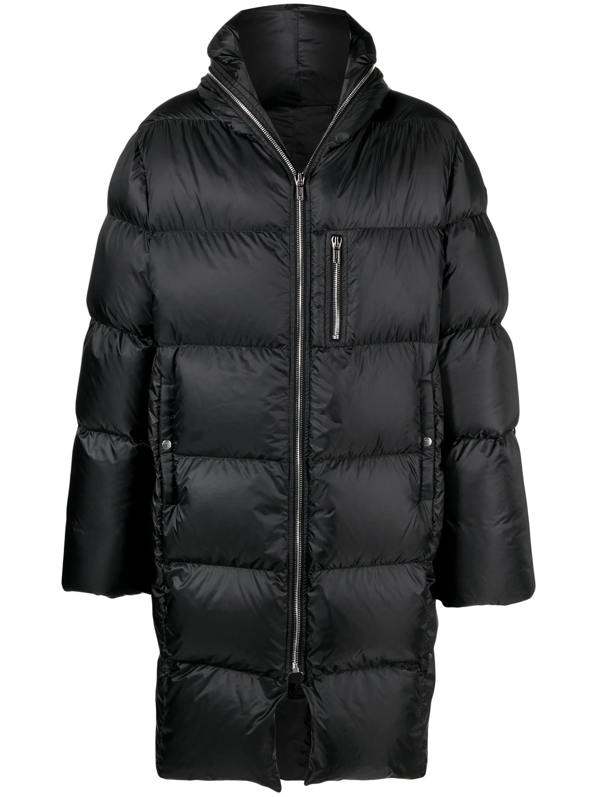 quilted hooded coat