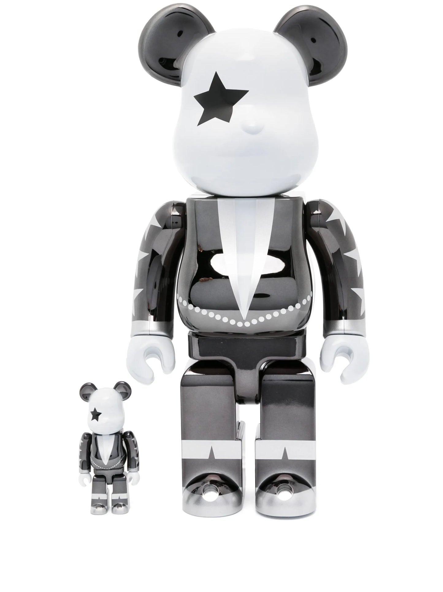 x KISS Starchild BE@RBRICK 100% and 400% figure