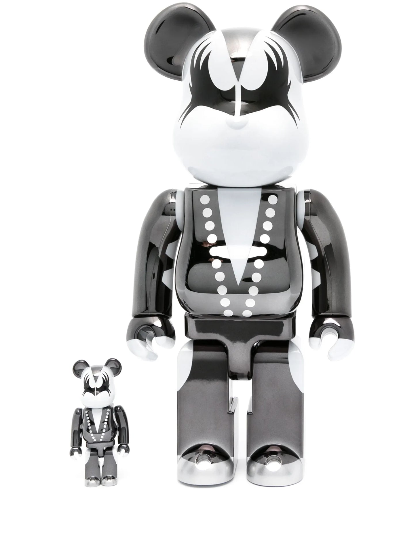 X KISS BE@BRICK Demon Chrome 100% and 400% figure set