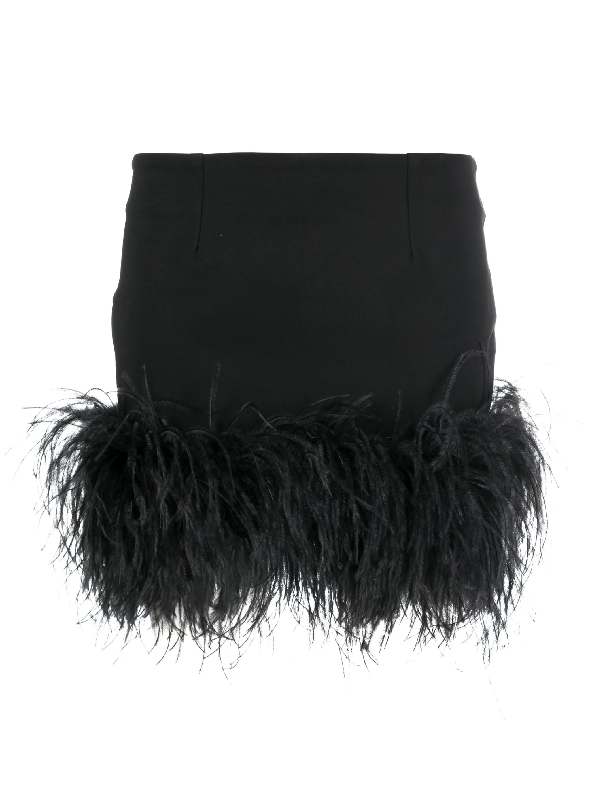 Haile feather-trim mini skirt
