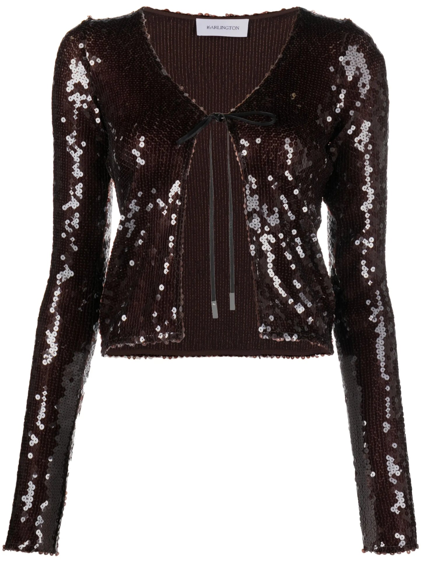 sequin-embellished long-sleeve cardigan