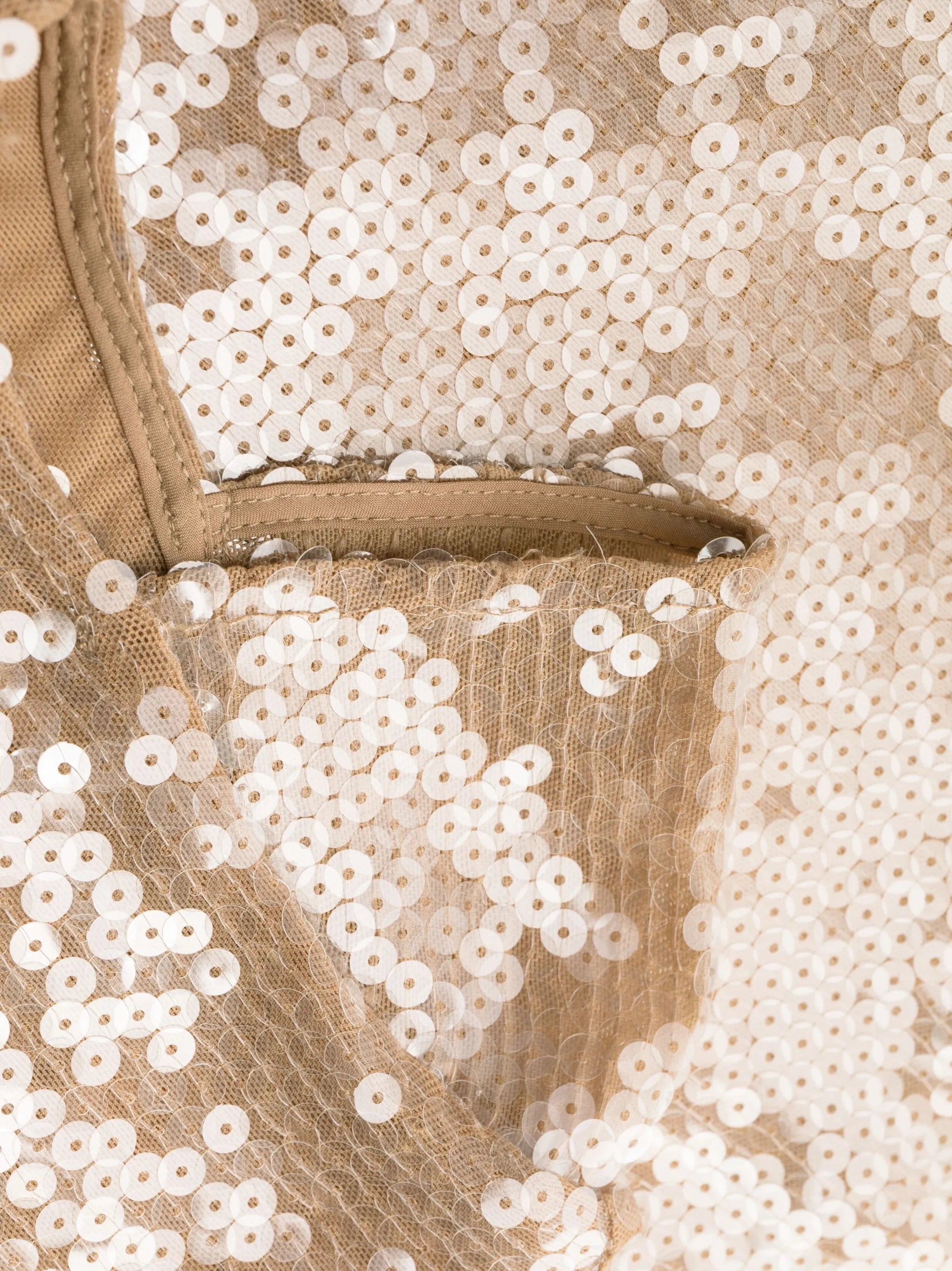 sequin-embellished short-sleeve minidress