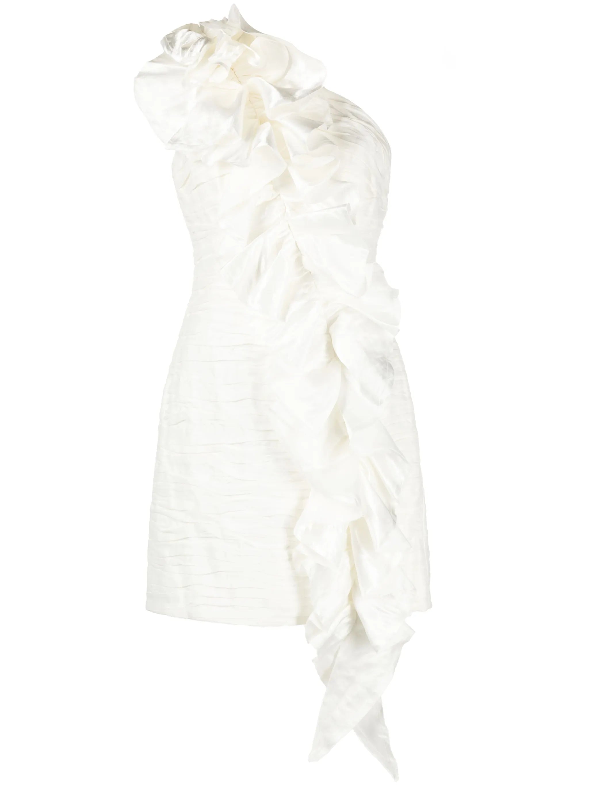 Adelia ruffled one-shoulder minidress