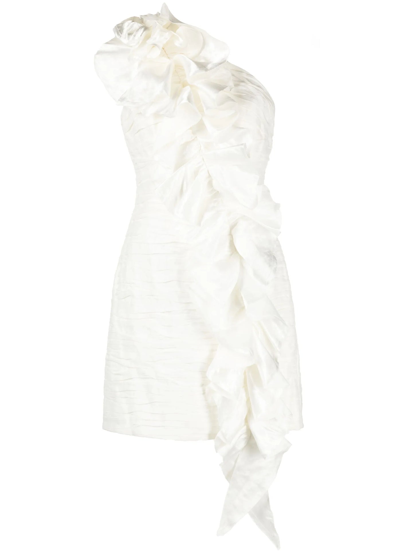 Adelia ruffled one-shoulder minidress