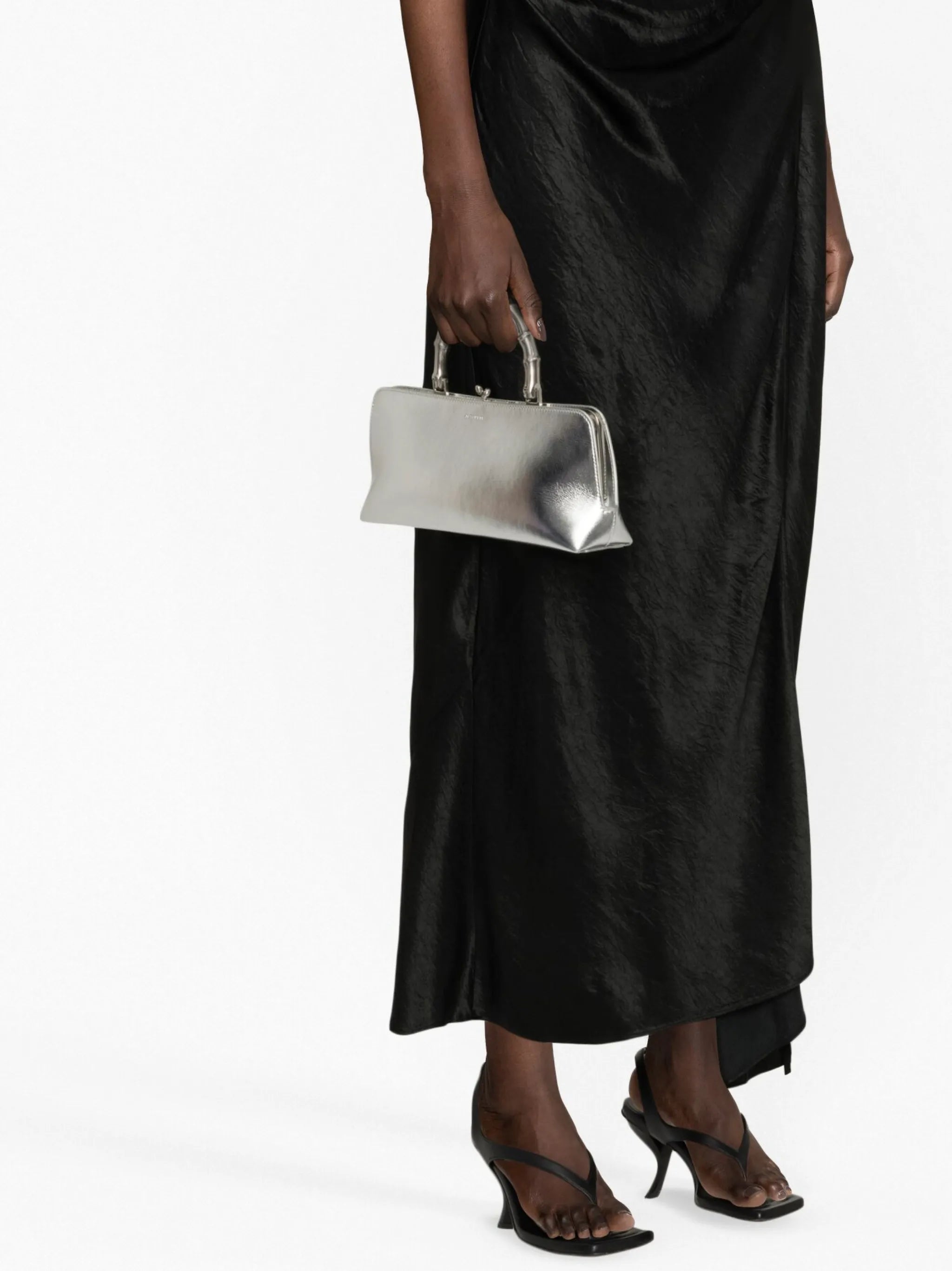 small Goji Bamboo leather tote bag