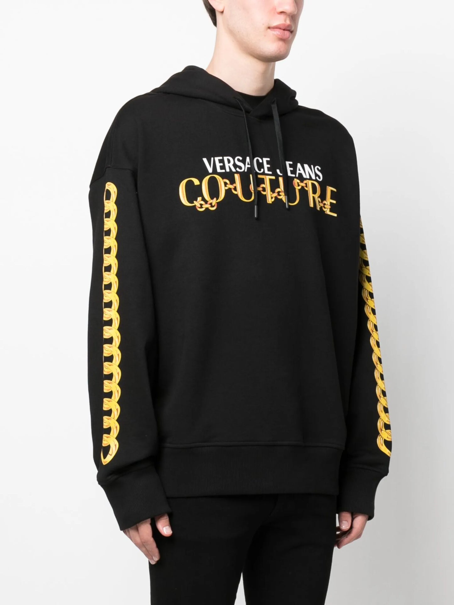 logo-print cotton hoodie