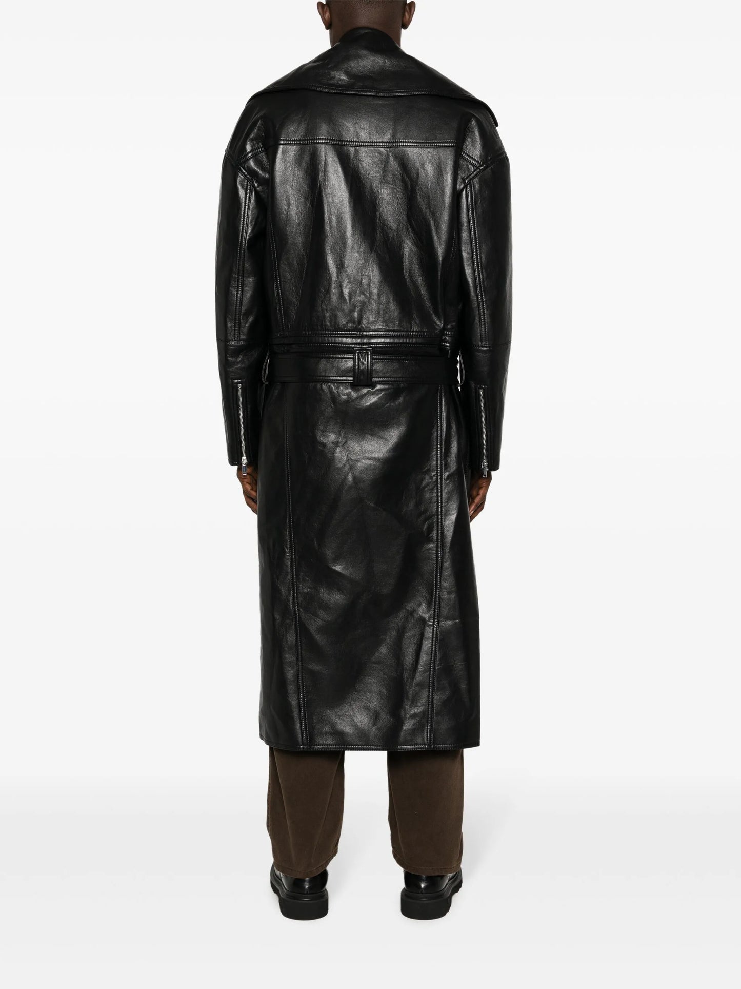 Ross convertible leather coat