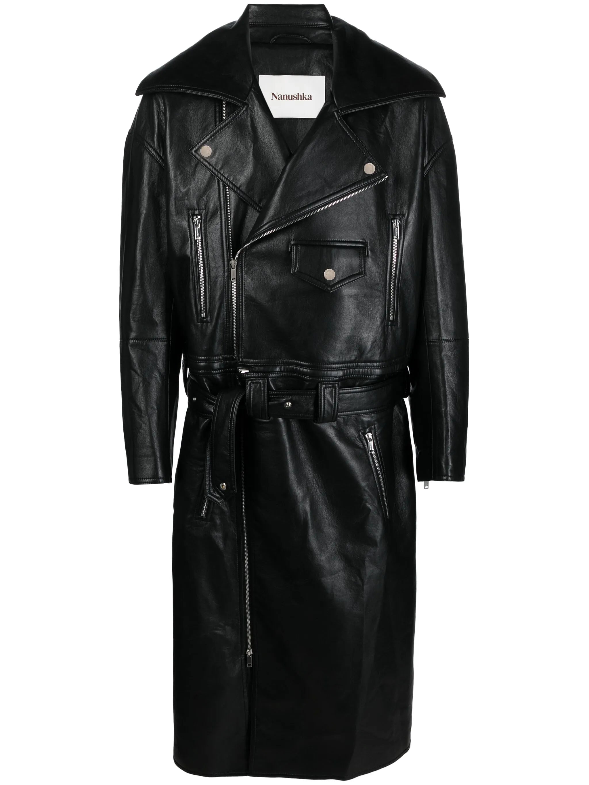 Ross convertible leather coat