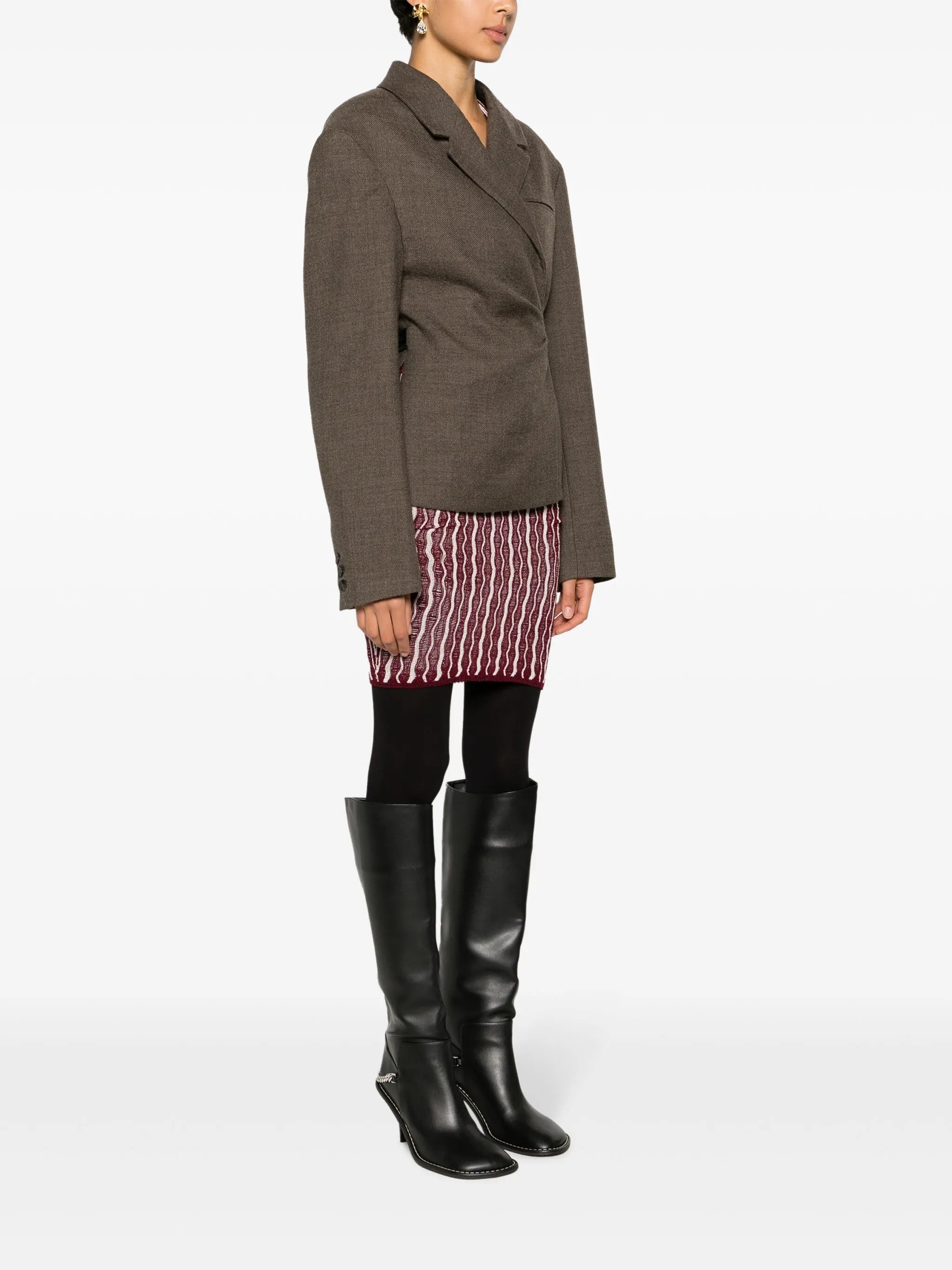 Candace wrap wool blazer
