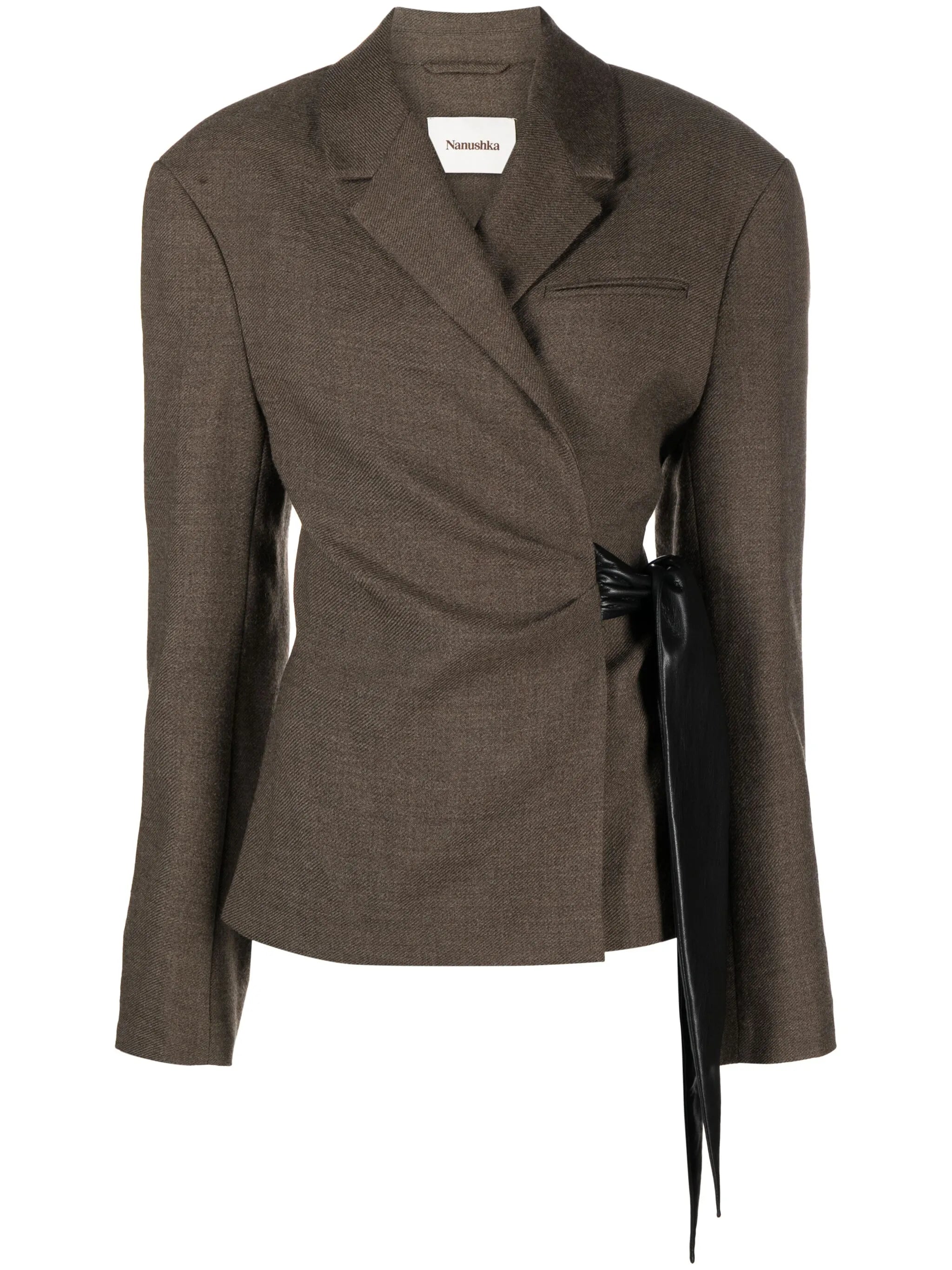 Candace wrap wool blazer