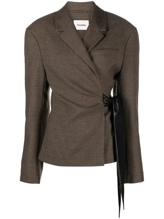 Candace wrap wool blazer