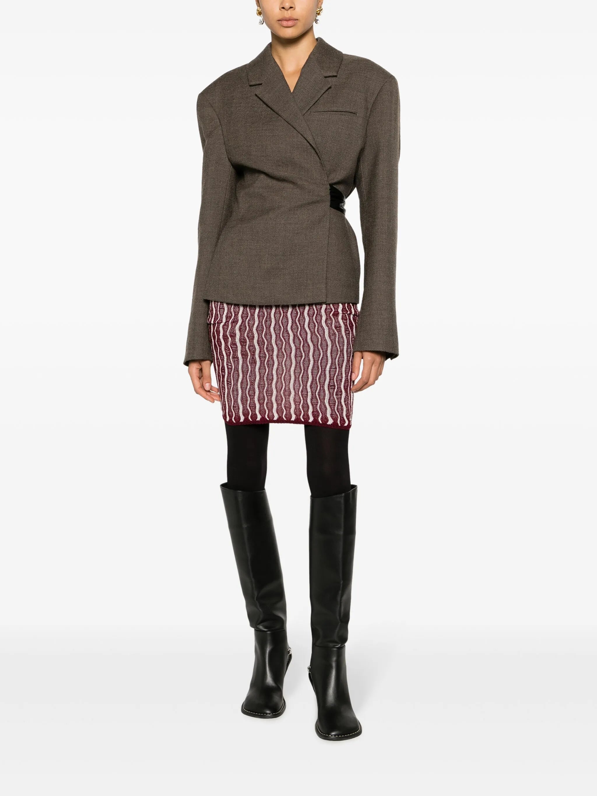 Candace wrap wool blazer