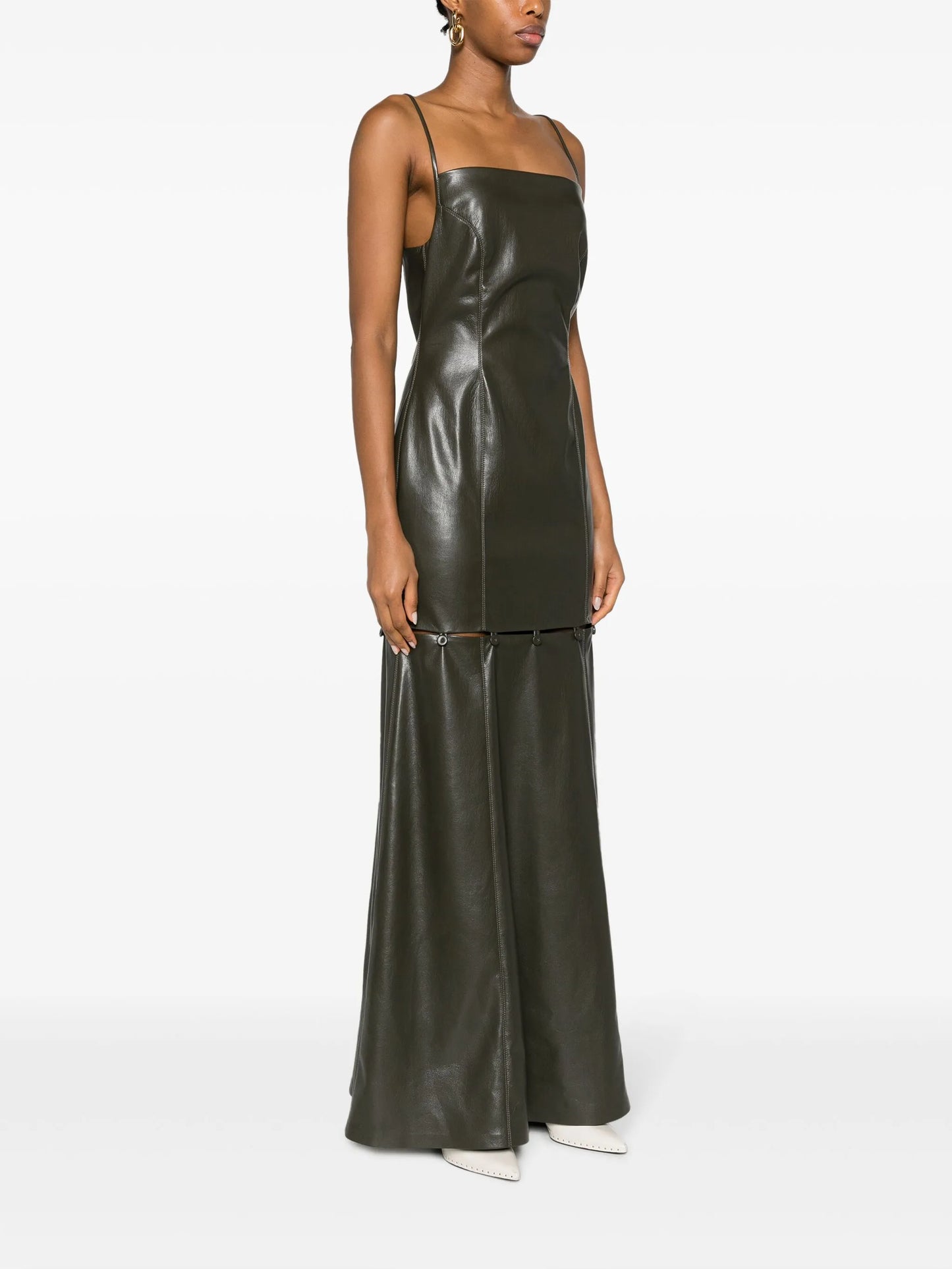 Freza convertible faux-leather dress
