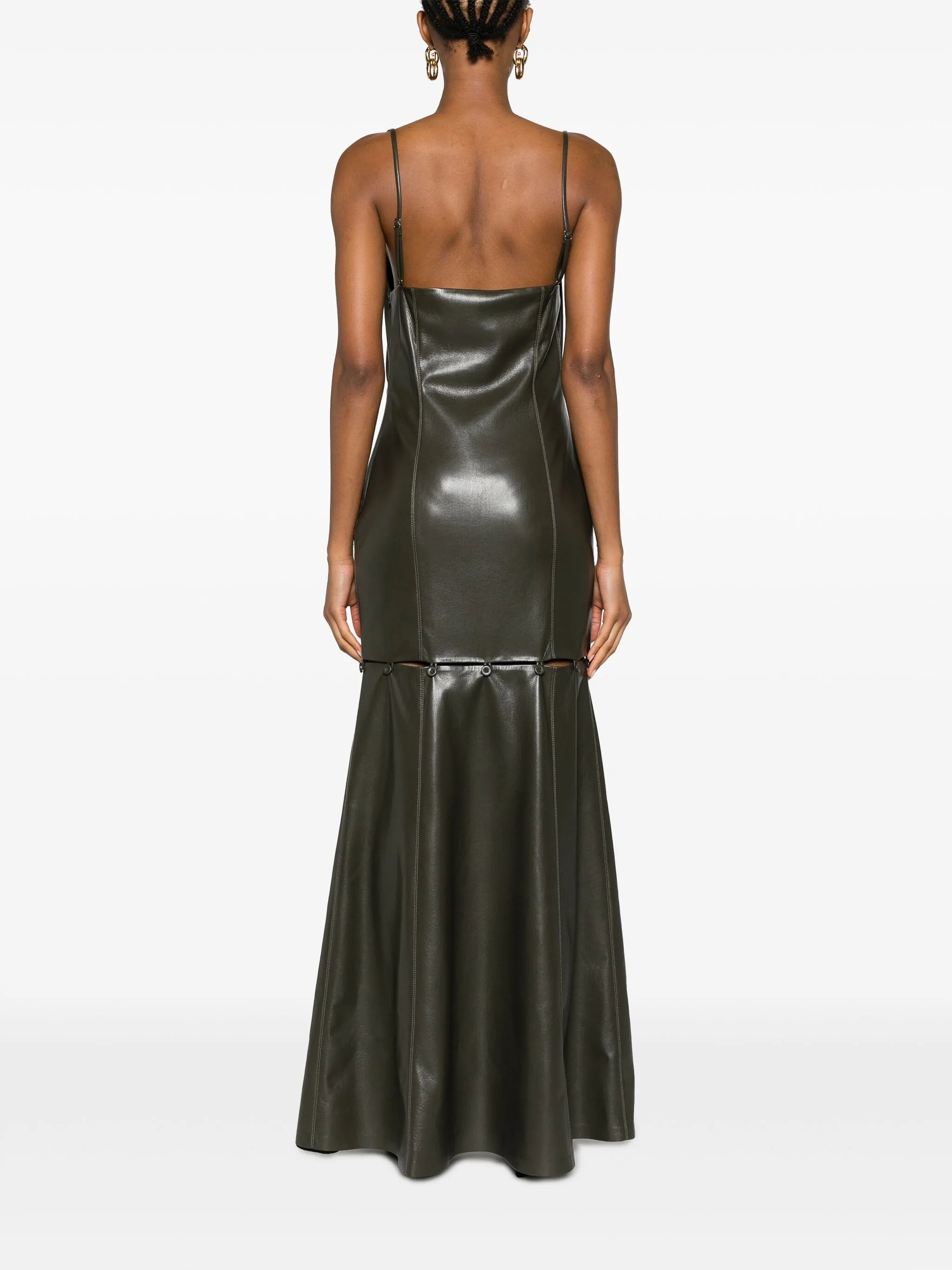 Freza convertible faux-leather dress