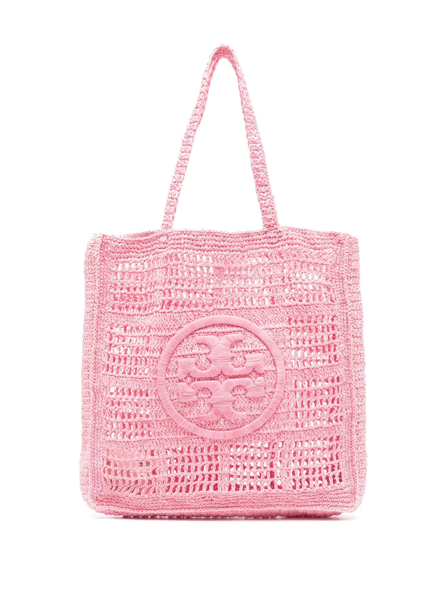 Ella crocheted-raffia tote bag