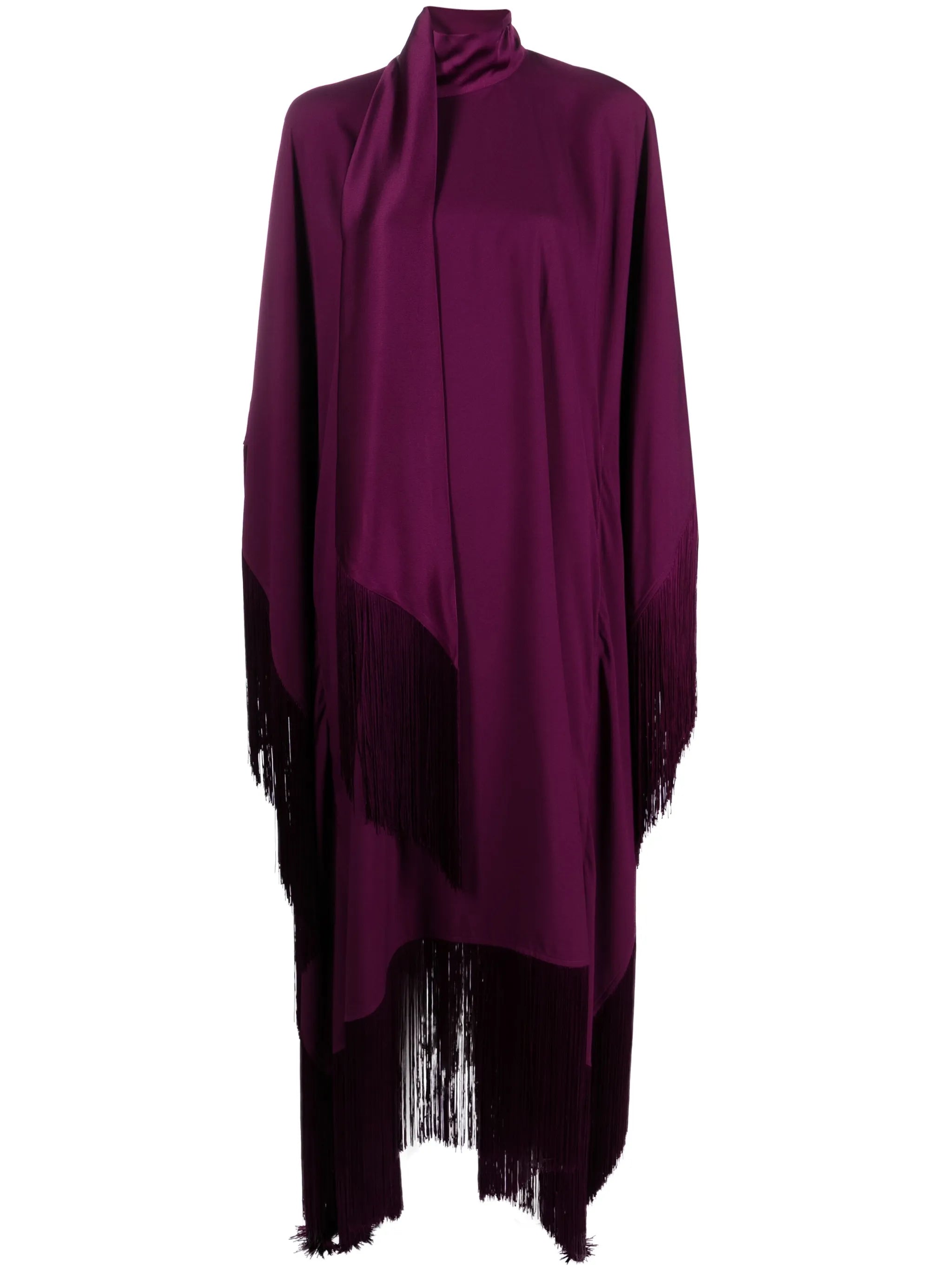 Mrs Ross fringe-trim kaftan dress