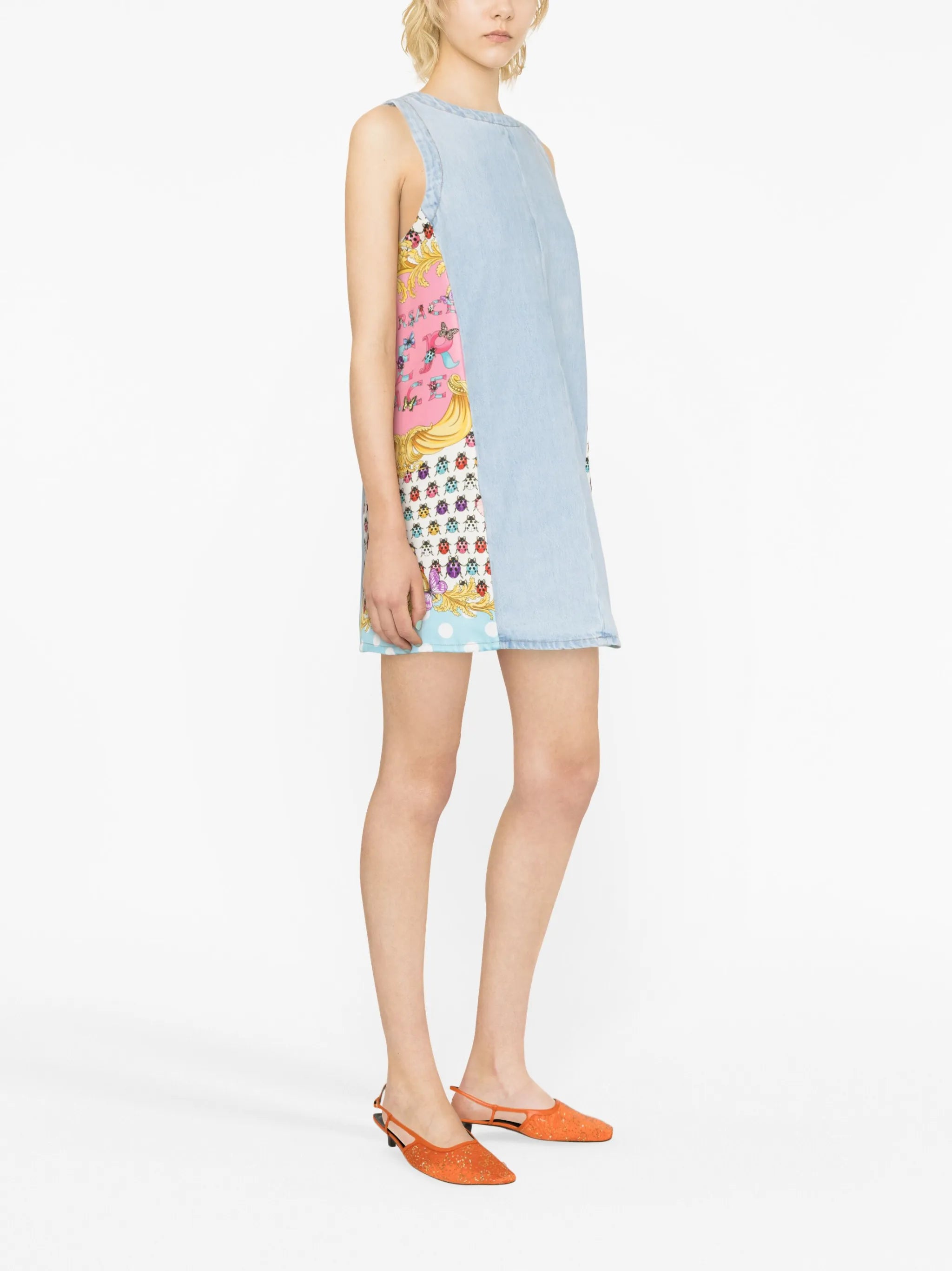x Dua Lipa Butterflies denim mini dress