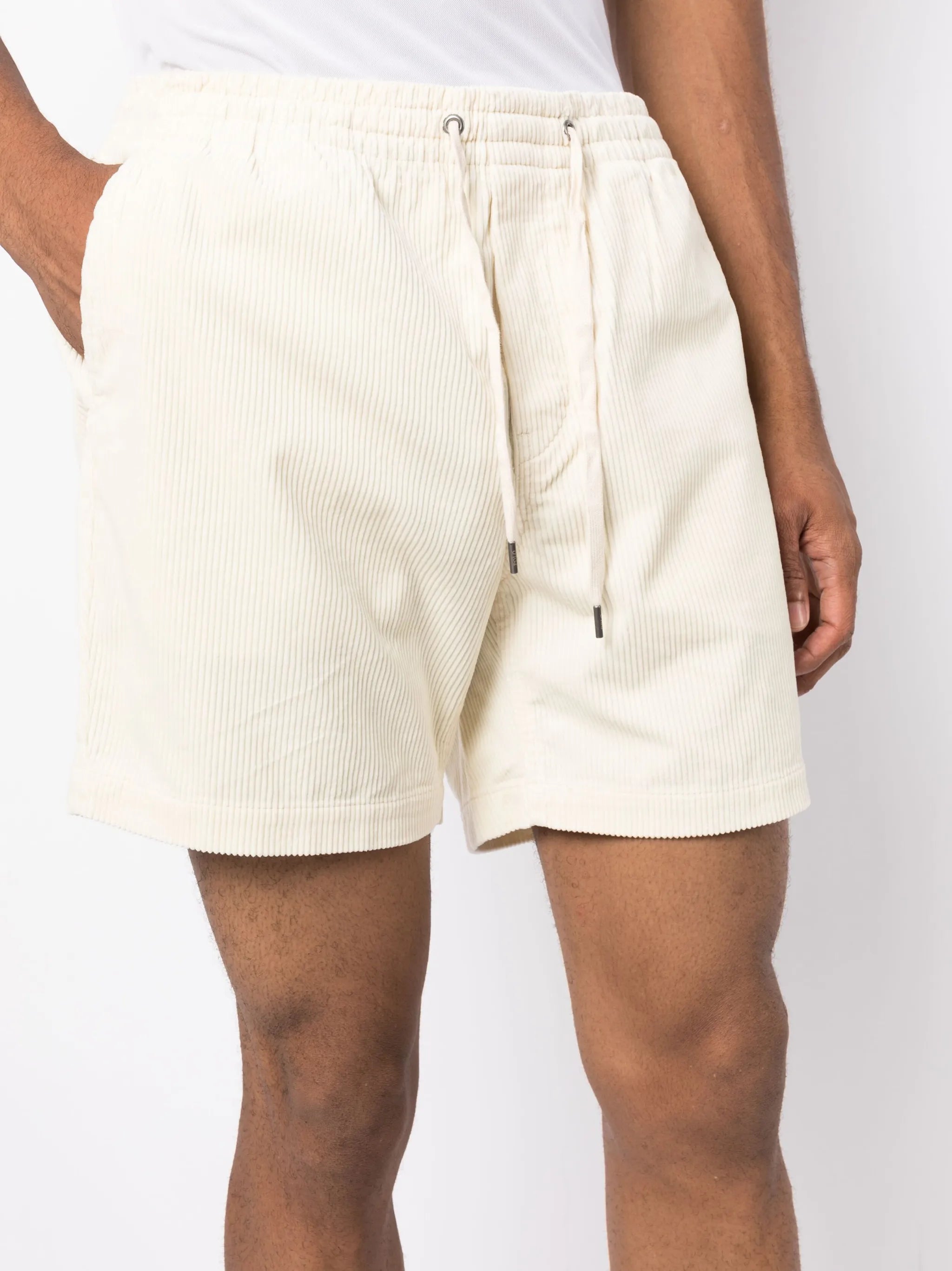 drawstring corduroy shorts