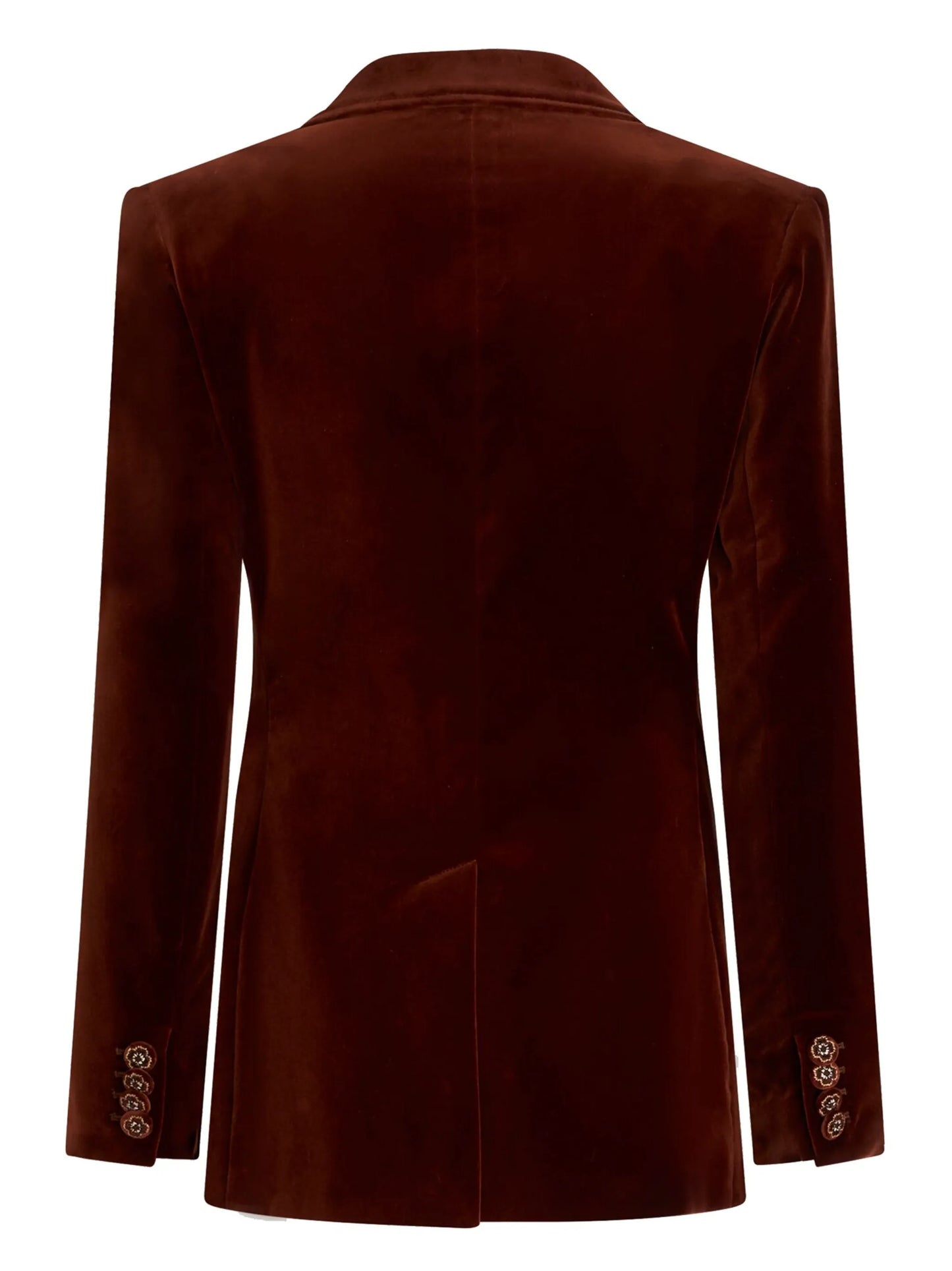 double-breasted velvet blazer