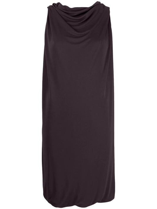 cowl-neck minidress