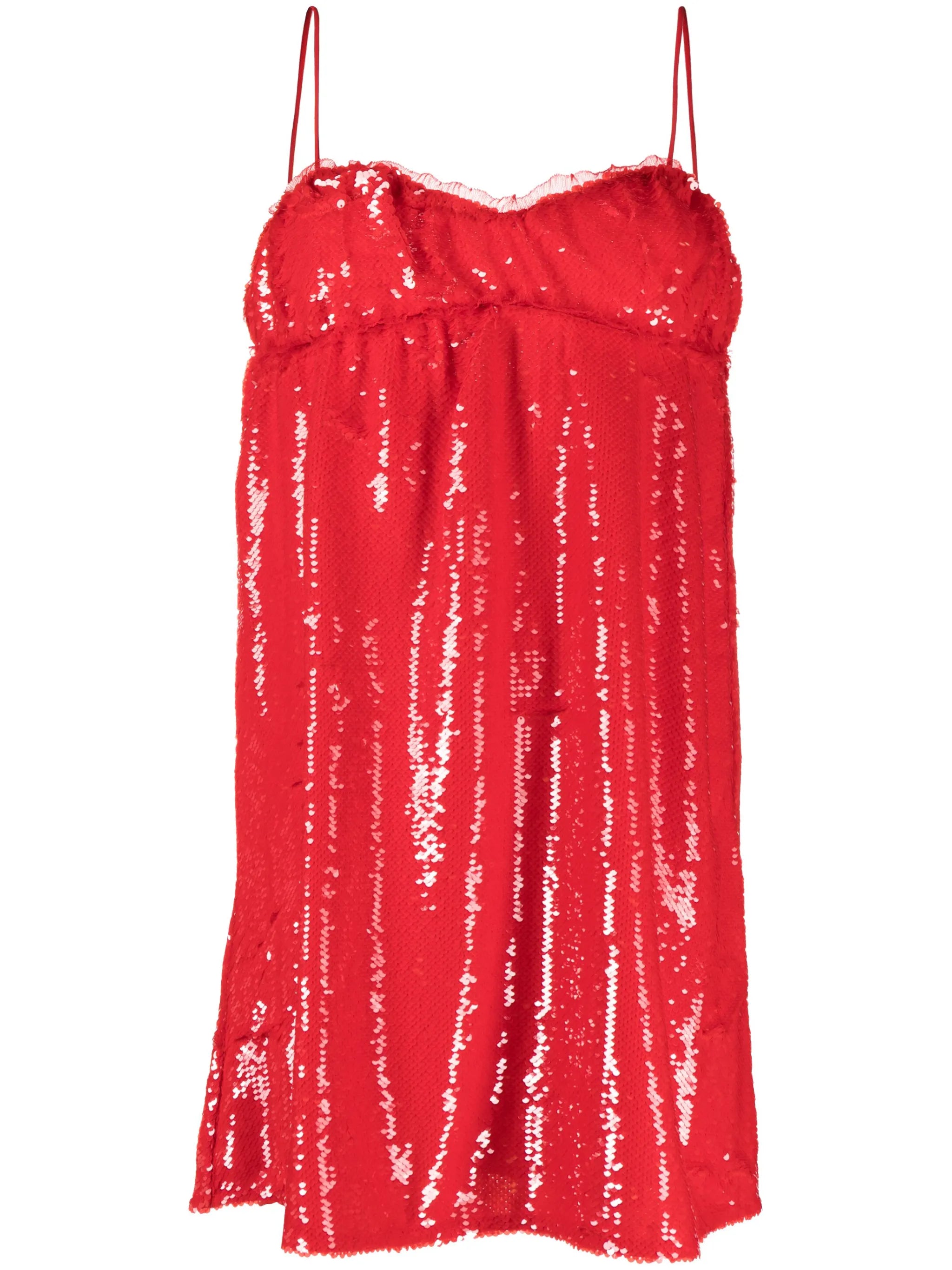 sequinned sleeveless minidress