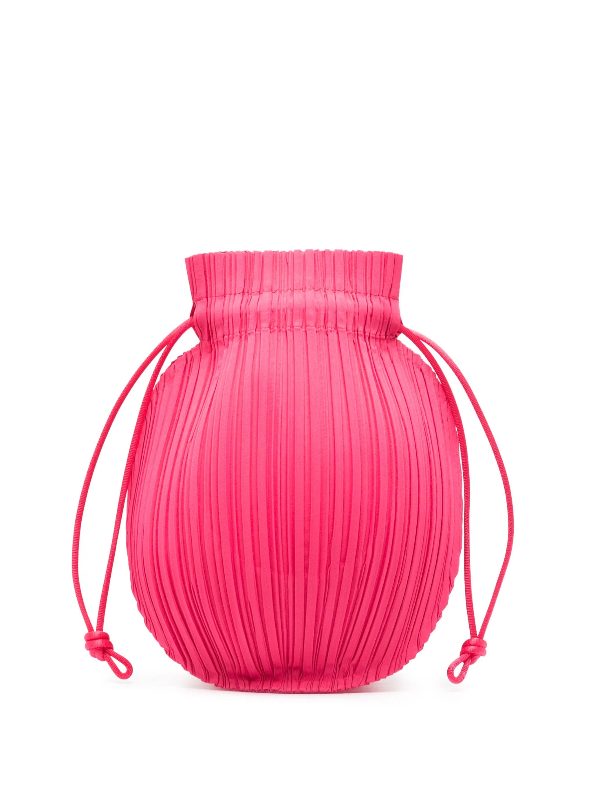 Coconut pleated tote bag