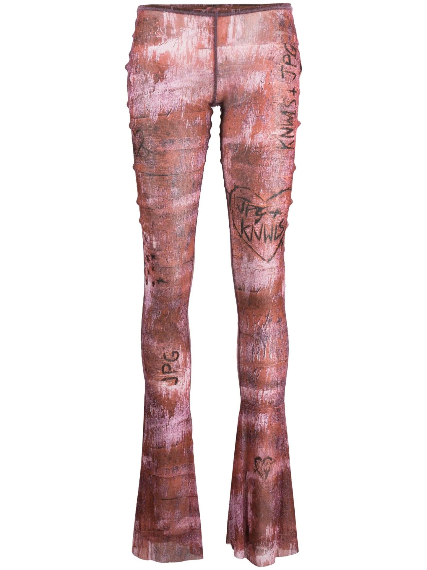 x KNWLS graphic-print flared trousers